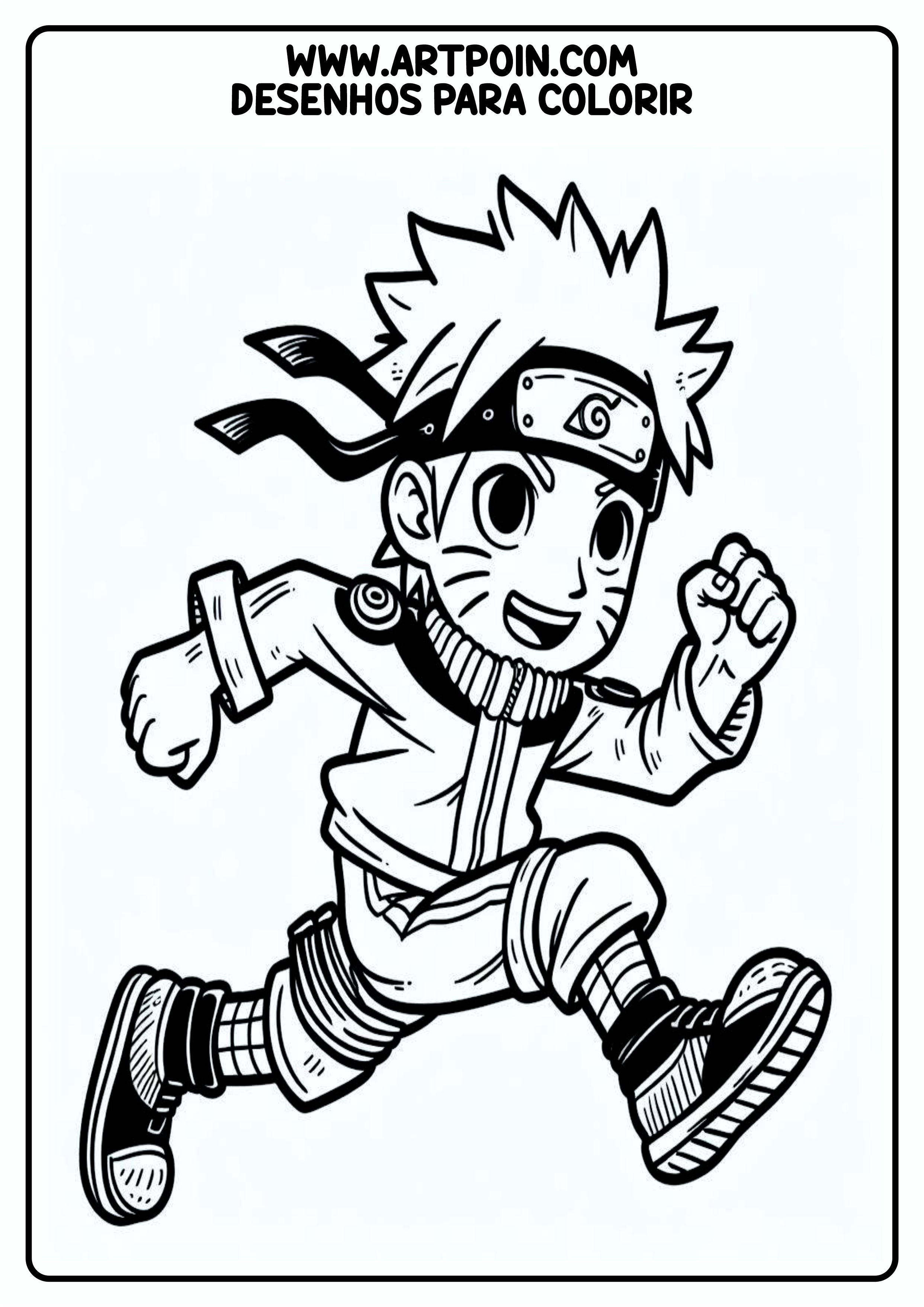 Atividades para crianças Naruto desenho para colorir pronto para imprimir drawing png