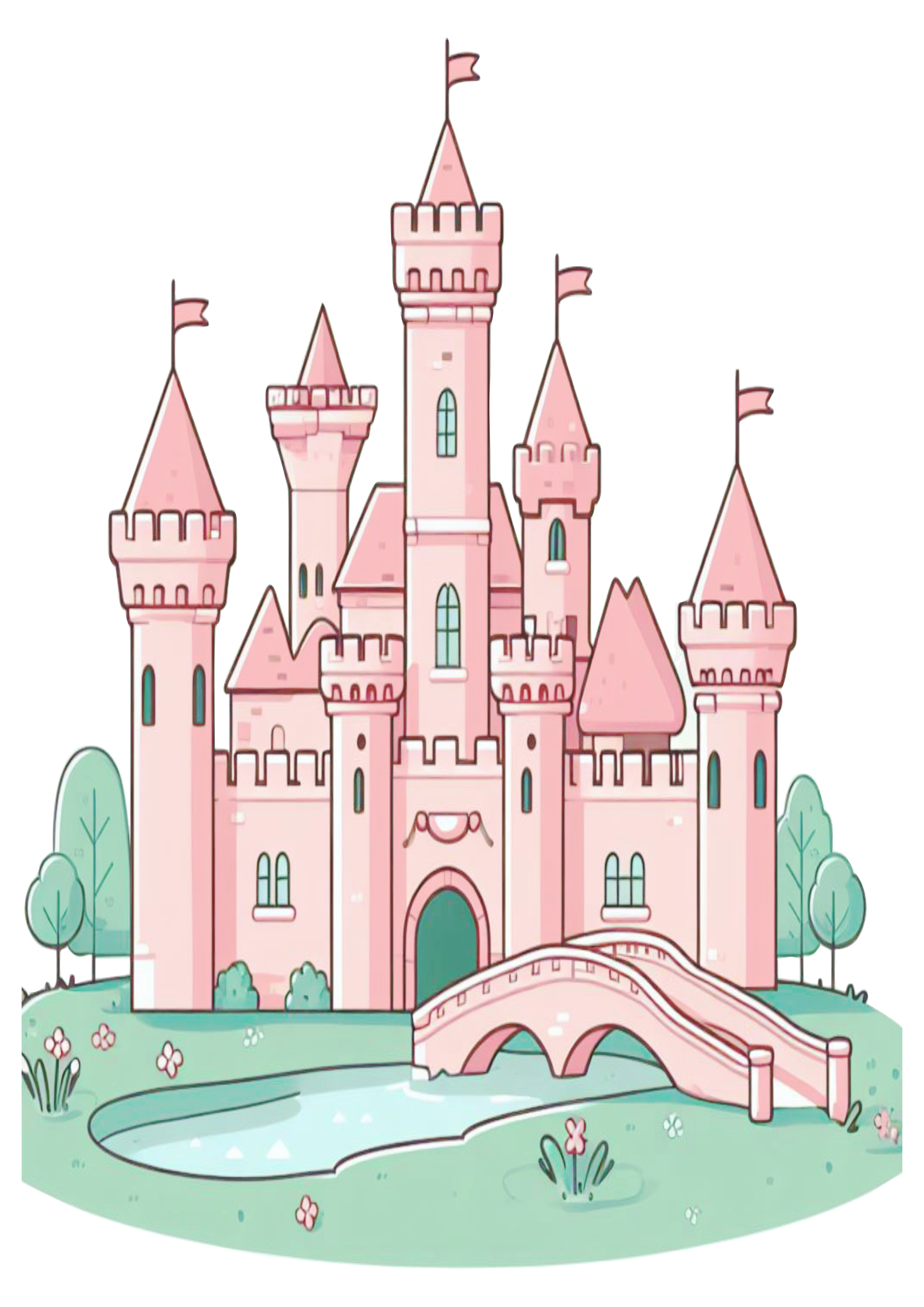 Castelo rosa png