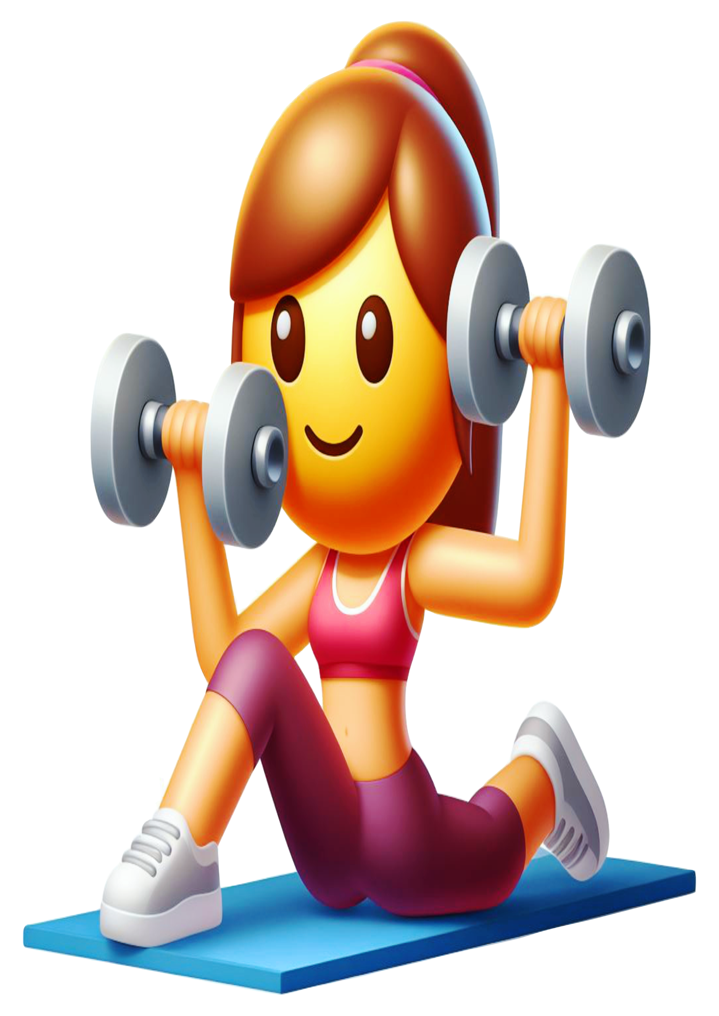 Figurinhas engraçadas musculação fitness emoji png