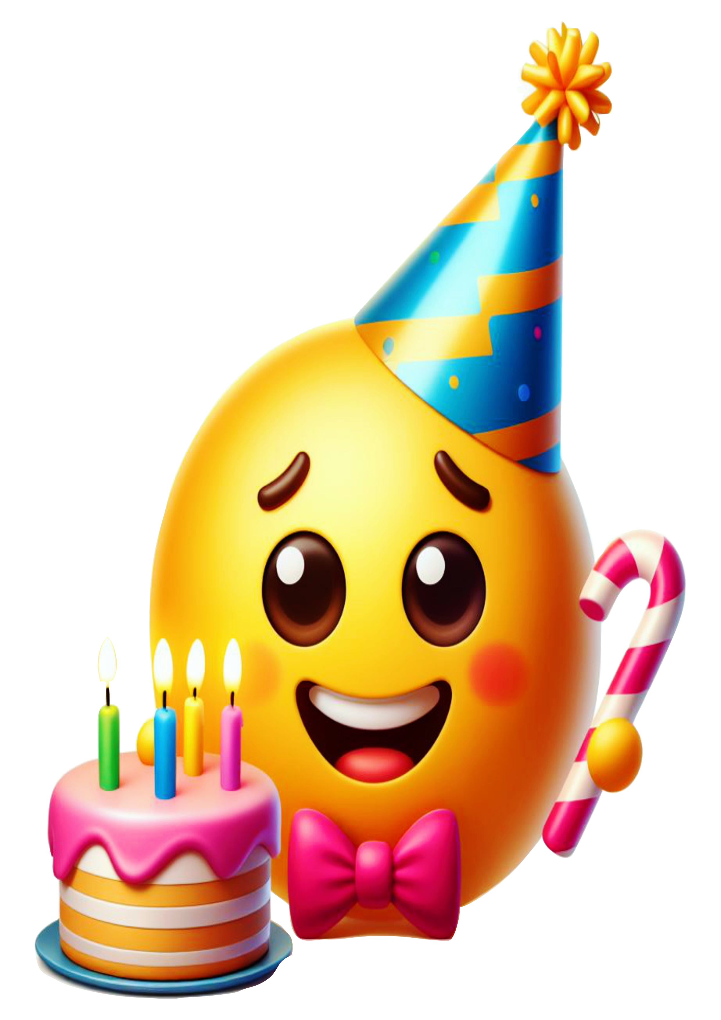 Feliz aniversário Emoji bolo parabéns figurinha engraçada whatsapp png