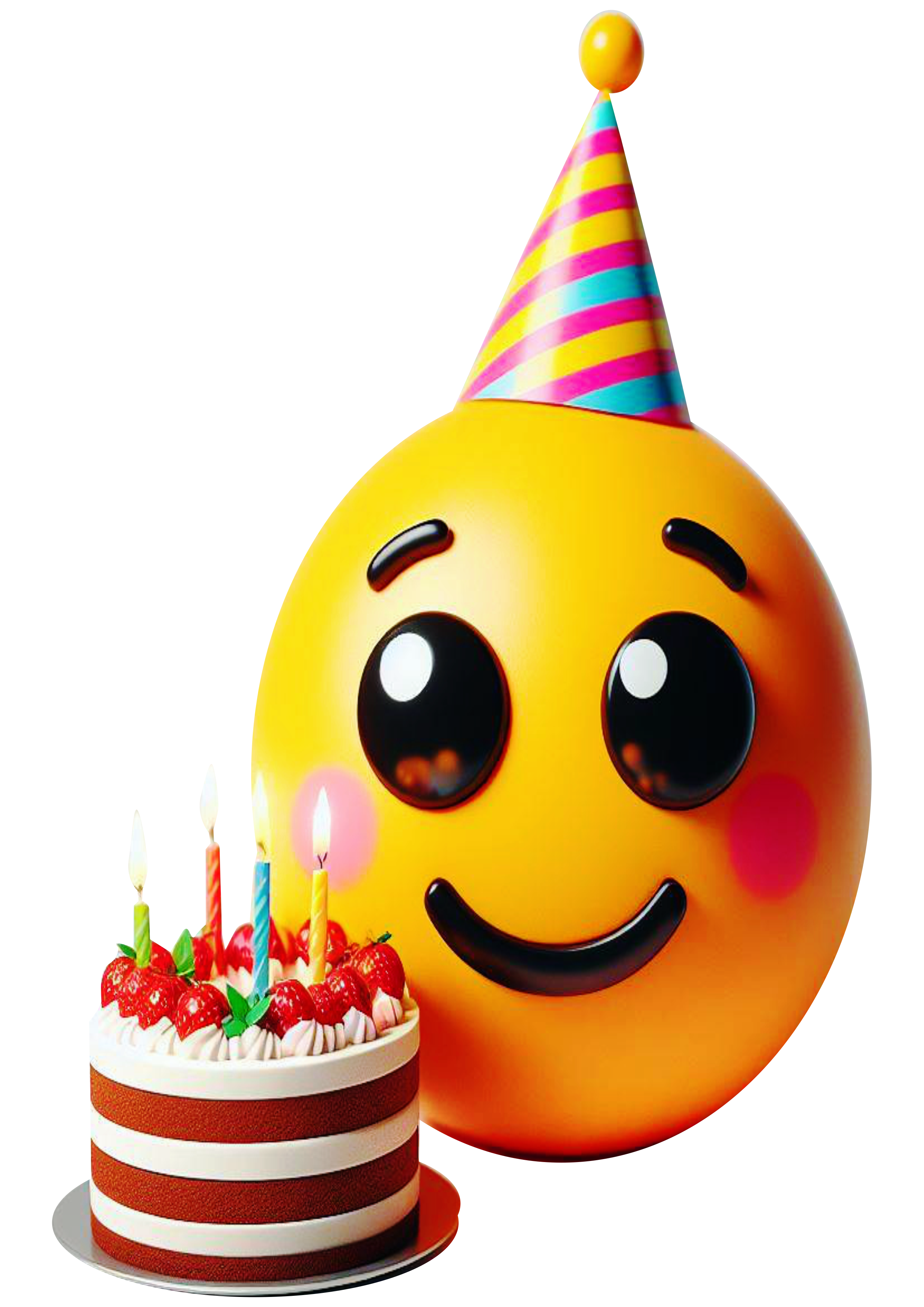 Emoji transparente aniversário comemoração png