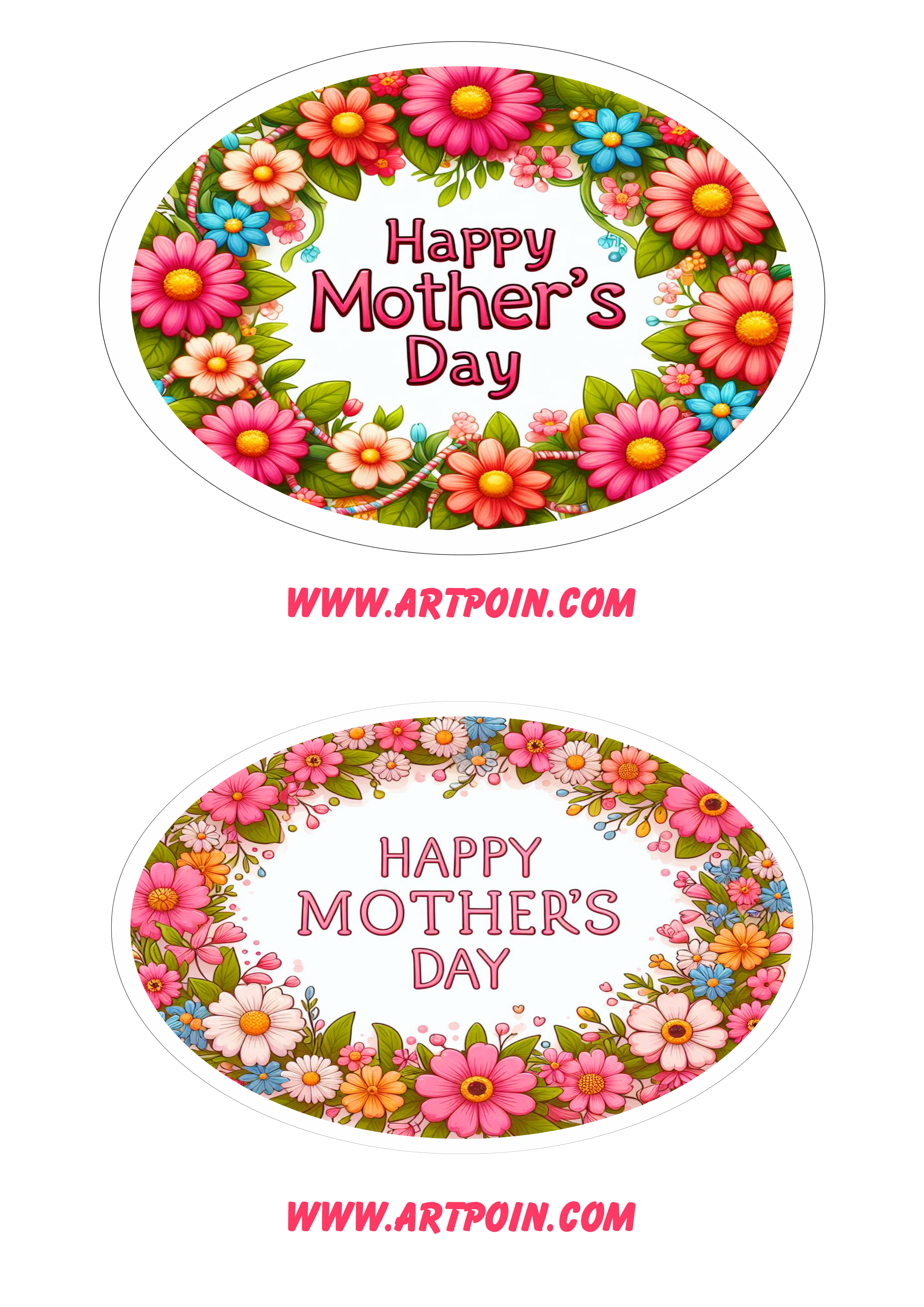 Happy Mother’s day topper cake png