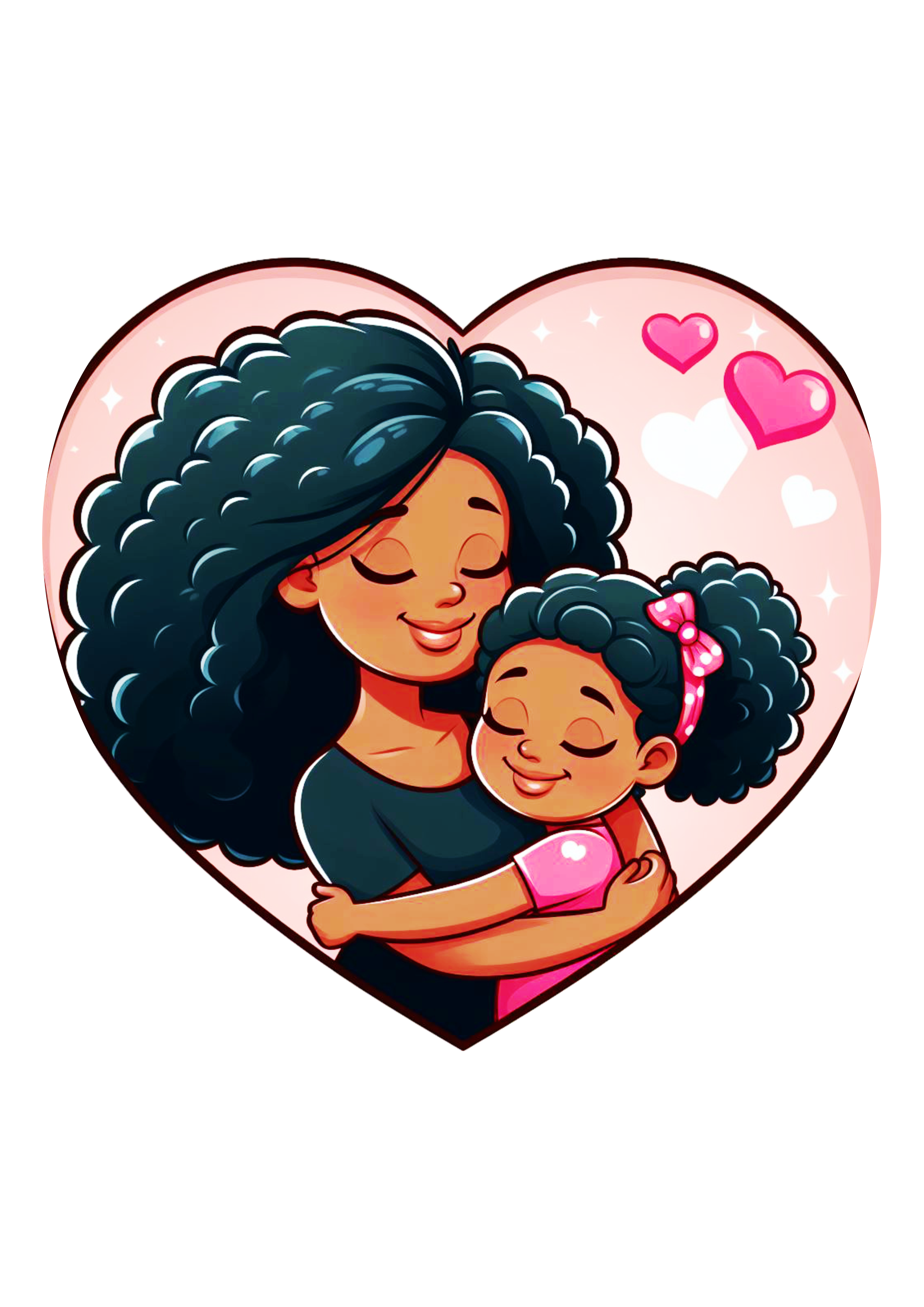 Dia das mães amor desenho infantil fundo transparente coração clipart png