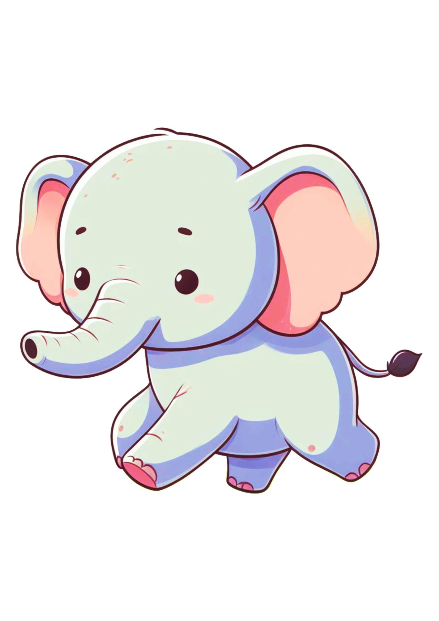 Elefante fofinho fundo transparente Safari de animais png