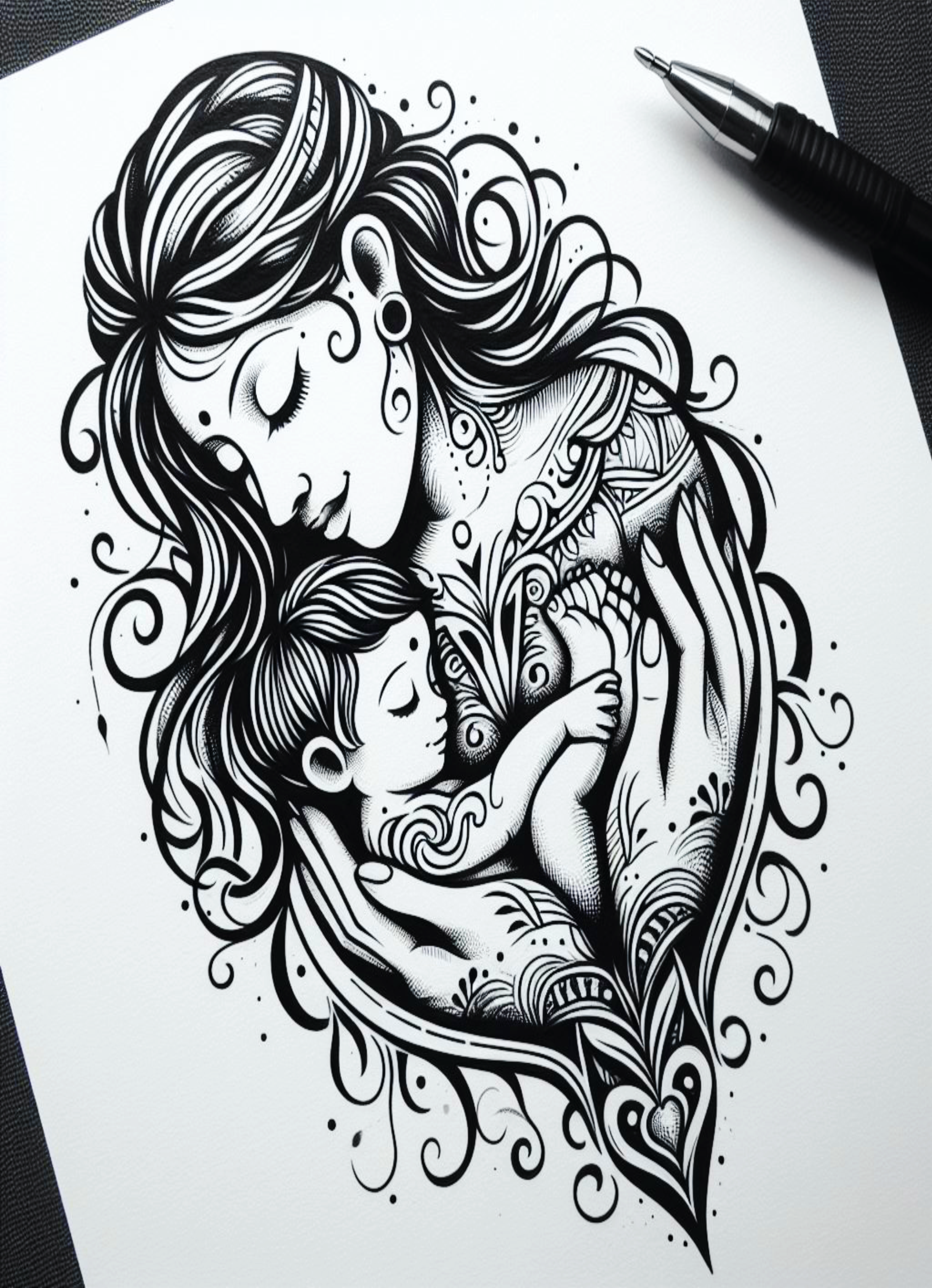 Dia das mães tatuagem png
