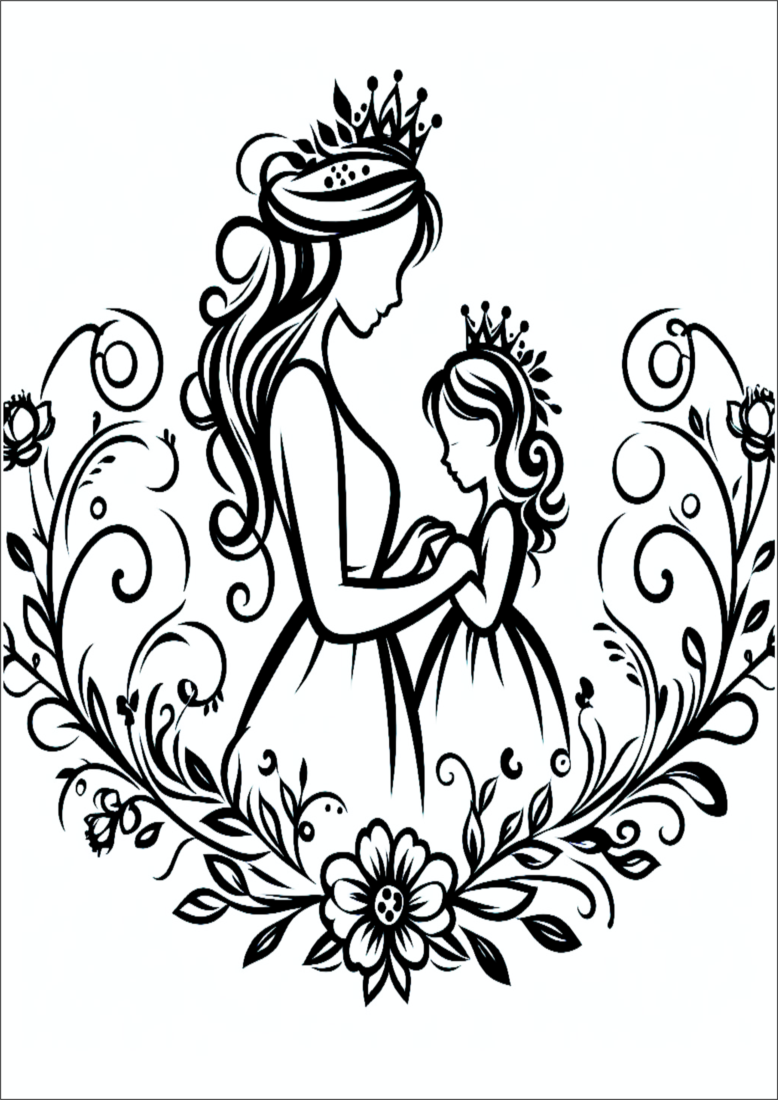 Dia das mães tatuagem desenho simples para imprimir princesas png