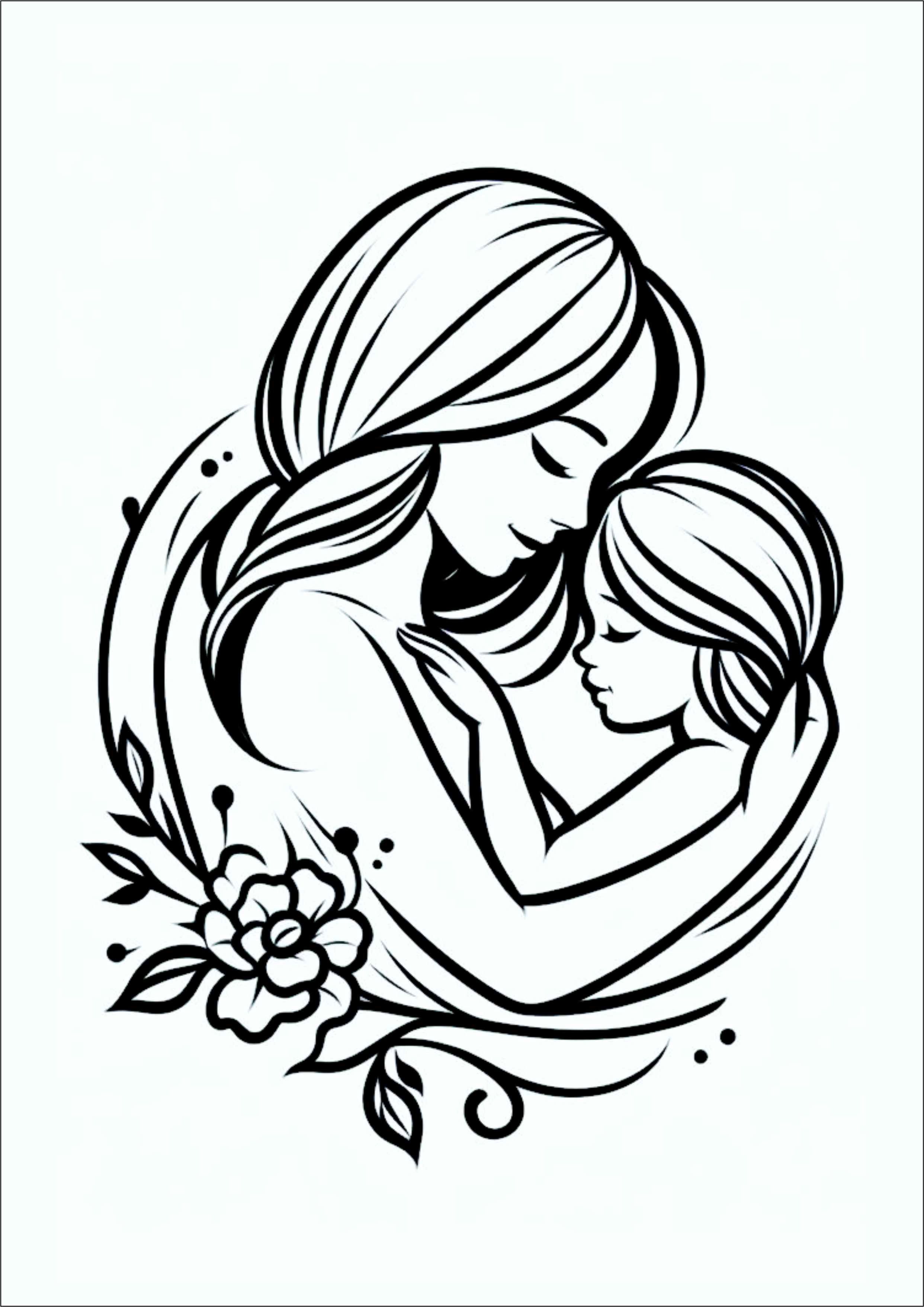 Desenho simples para tatuagem amor de mãe drawing flores abraço png