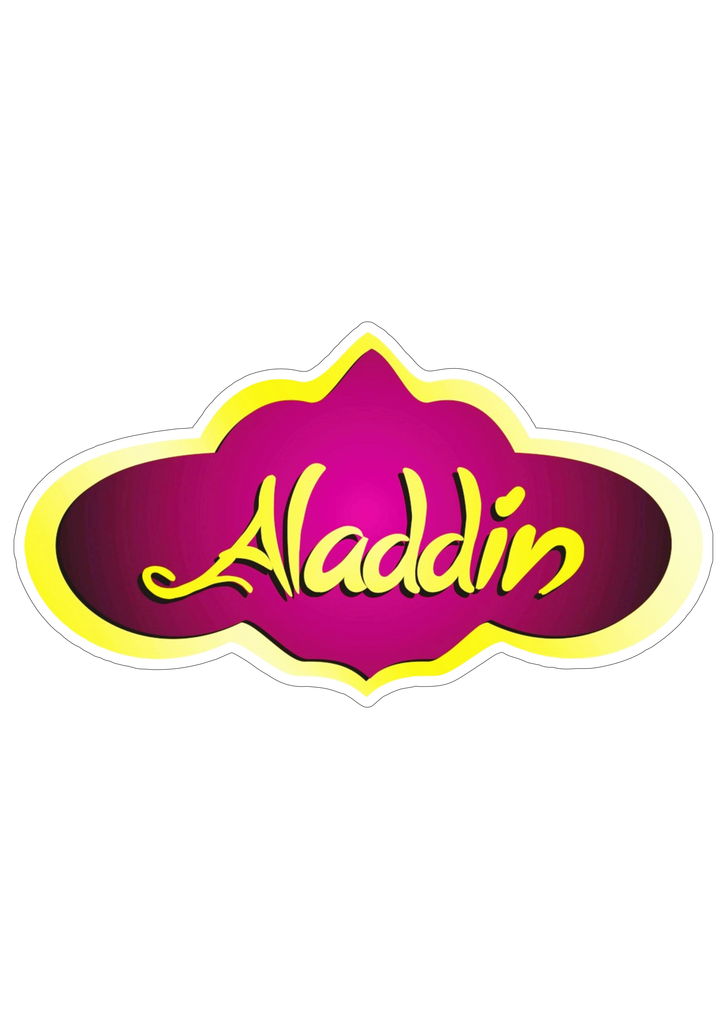 Aladdin logo Disney drawing transparent background png