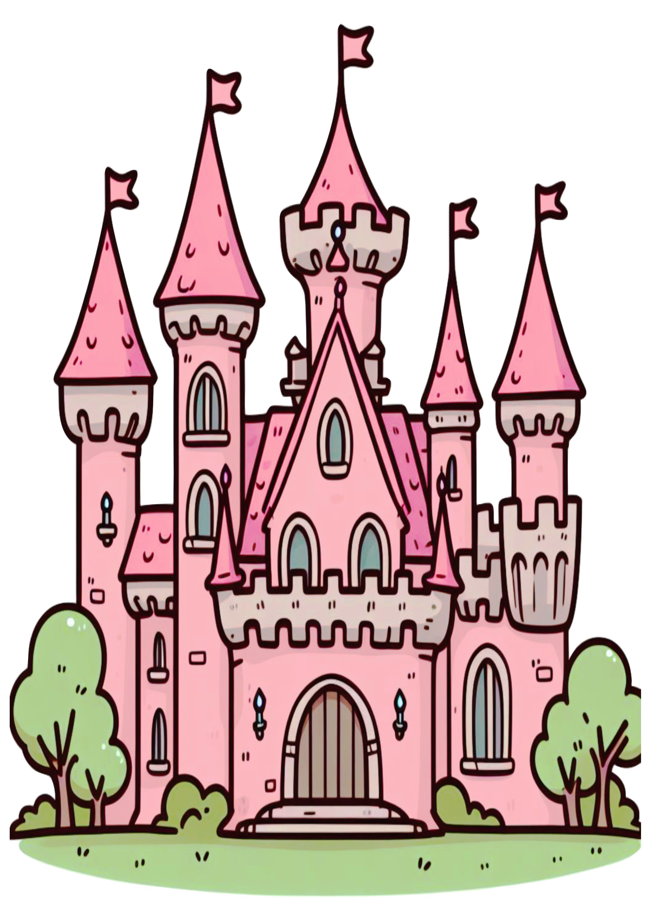 Castelo de princesa rosa png