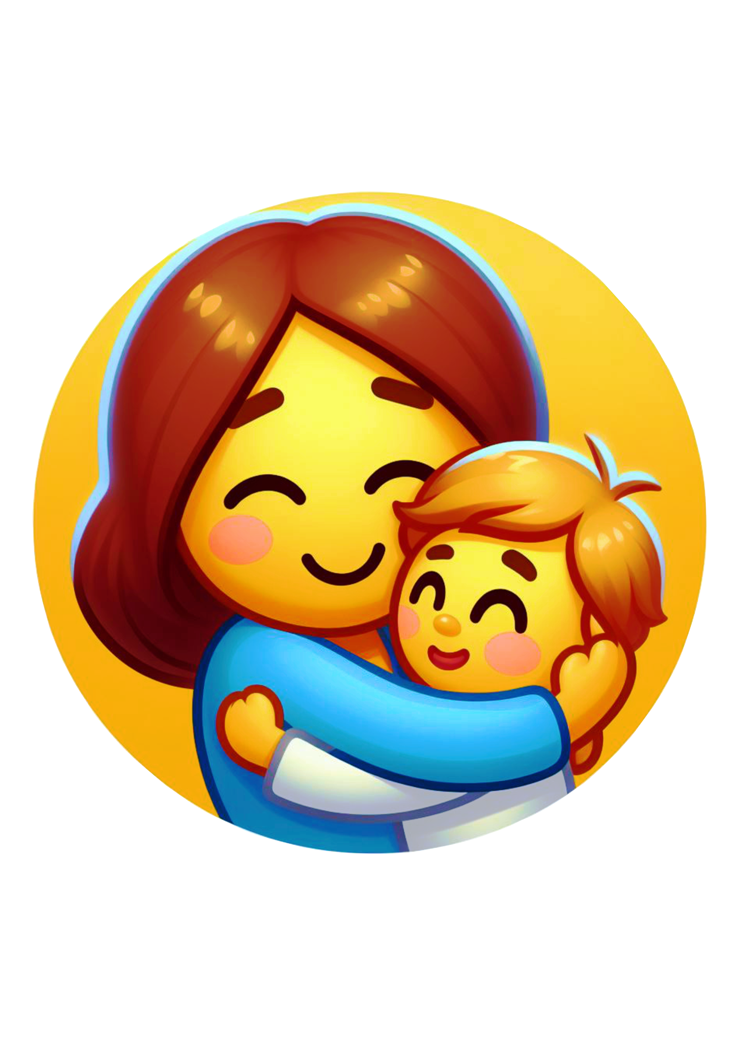 Dia das mães emojis figurinha para redes sociais whatsapp facebook fundo transparente ilustração png