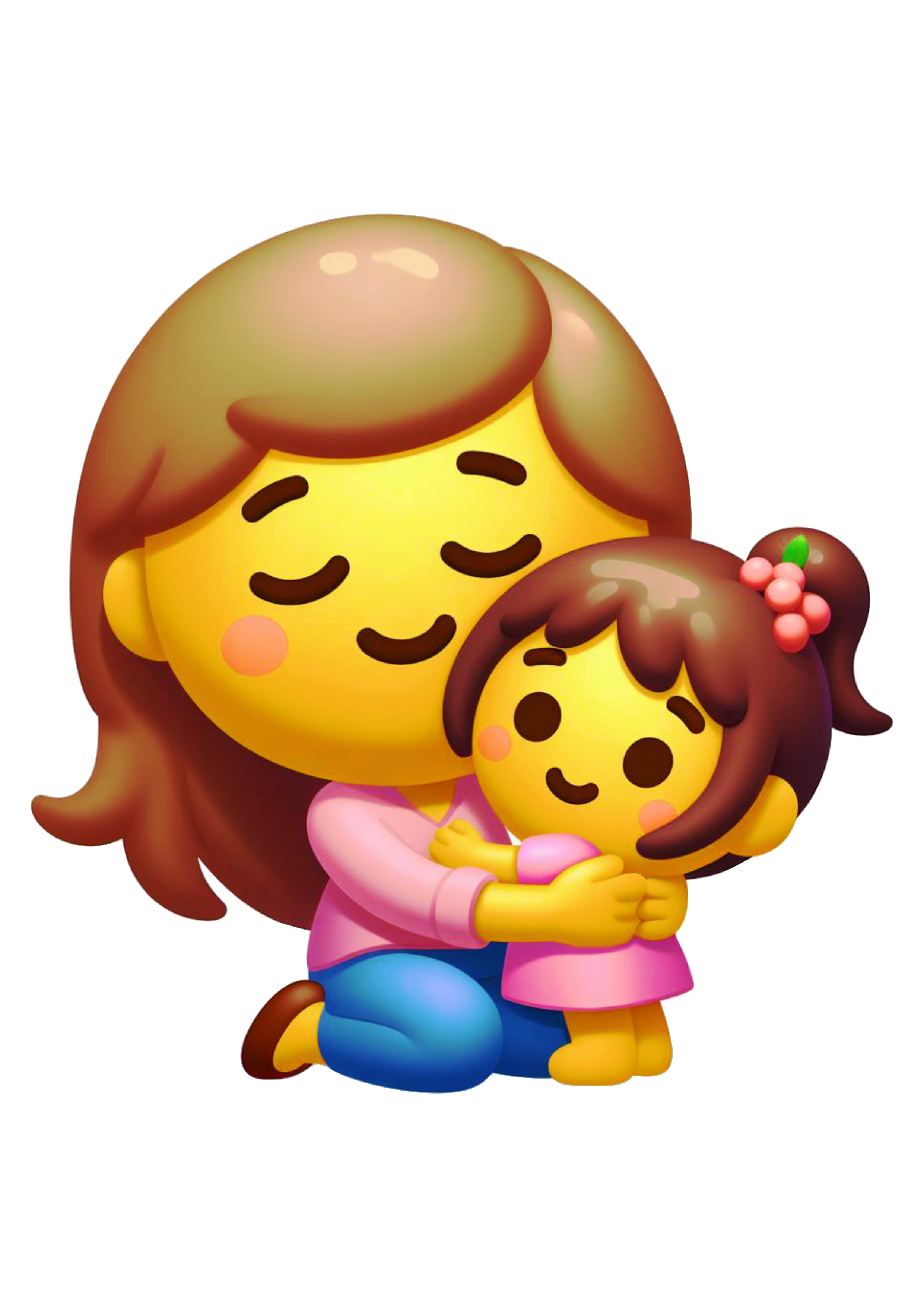Emojis para o dia das mães decoração adesivo tag sticker figurinha fundo transparente png