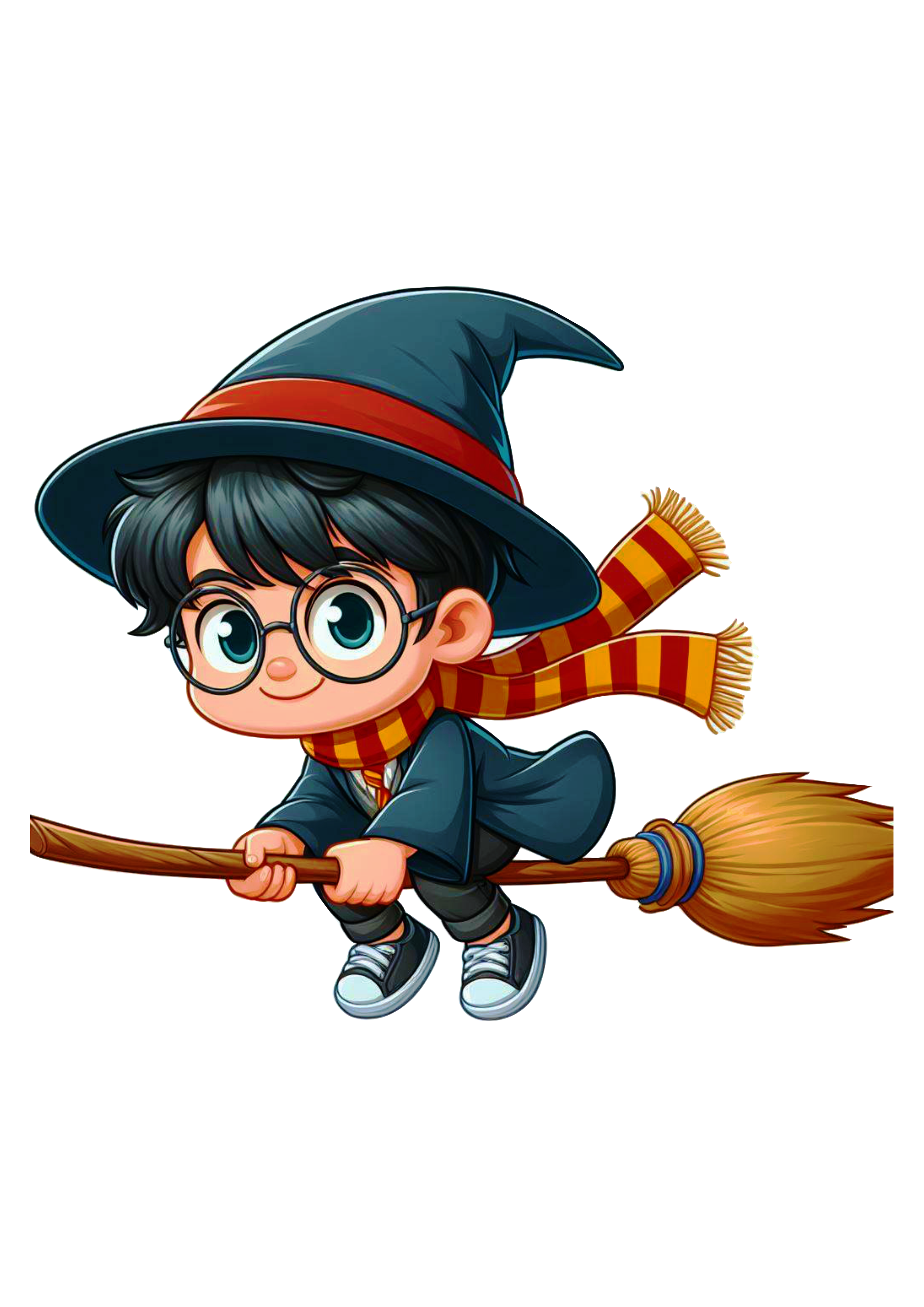 Harry potter png desenho infantil colorido magia livros filmes games voando em uma vassoura