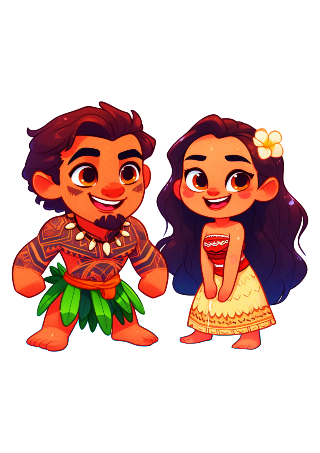 Moana e Maui desenho simples personagens Disney animação infantil fundo ...