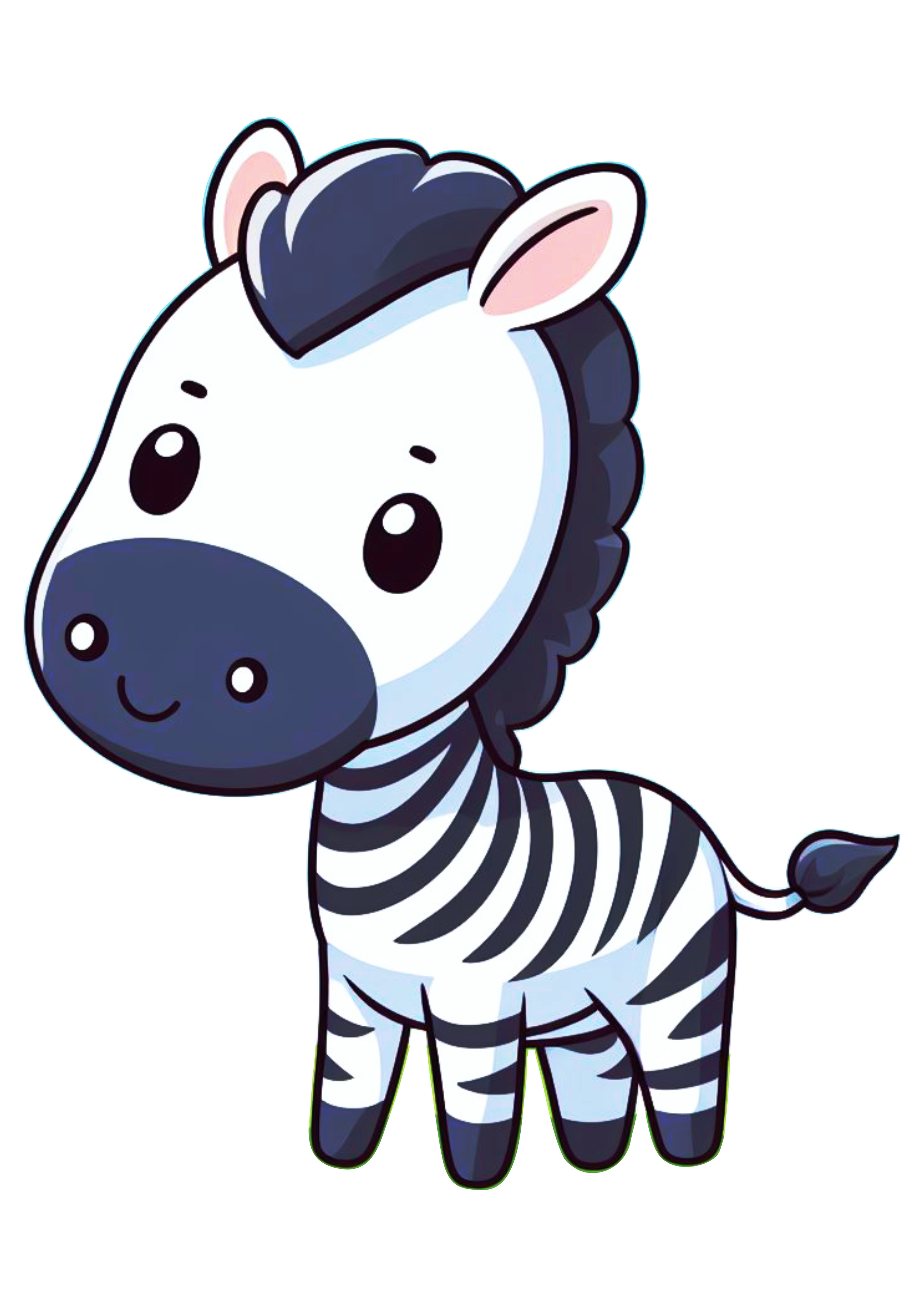 Animais do safari png zebra desenho simples fundo transparente para designer png