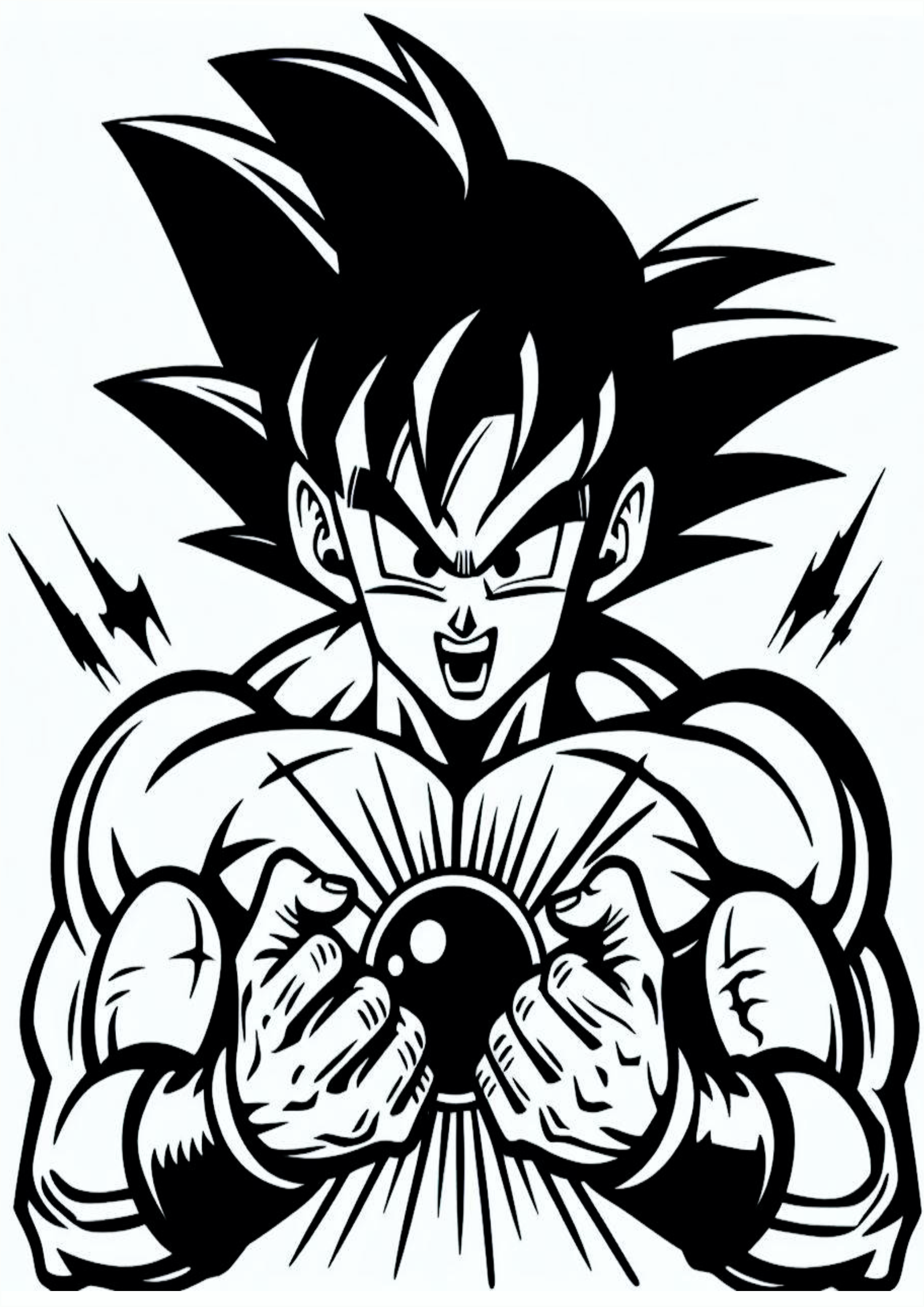 Dragon ball Z Goku desenho simples ideia para tatuagem png