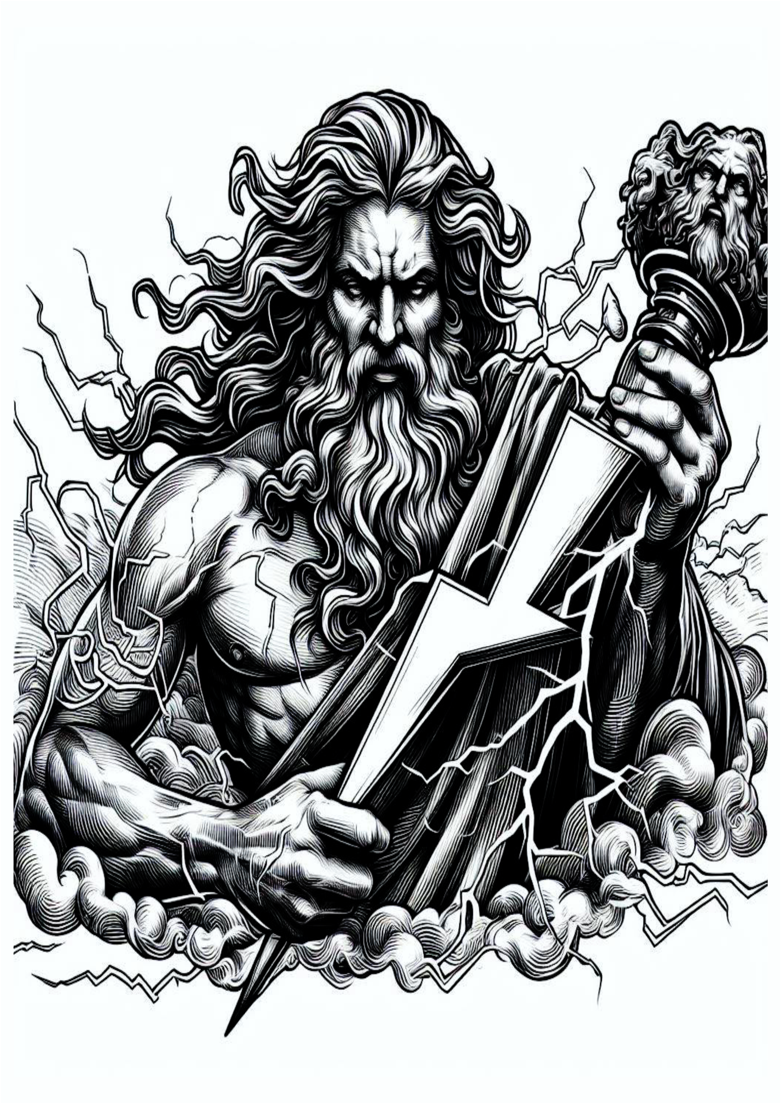Desenho artístico para tatuagem free download deuses gregos png Zeus