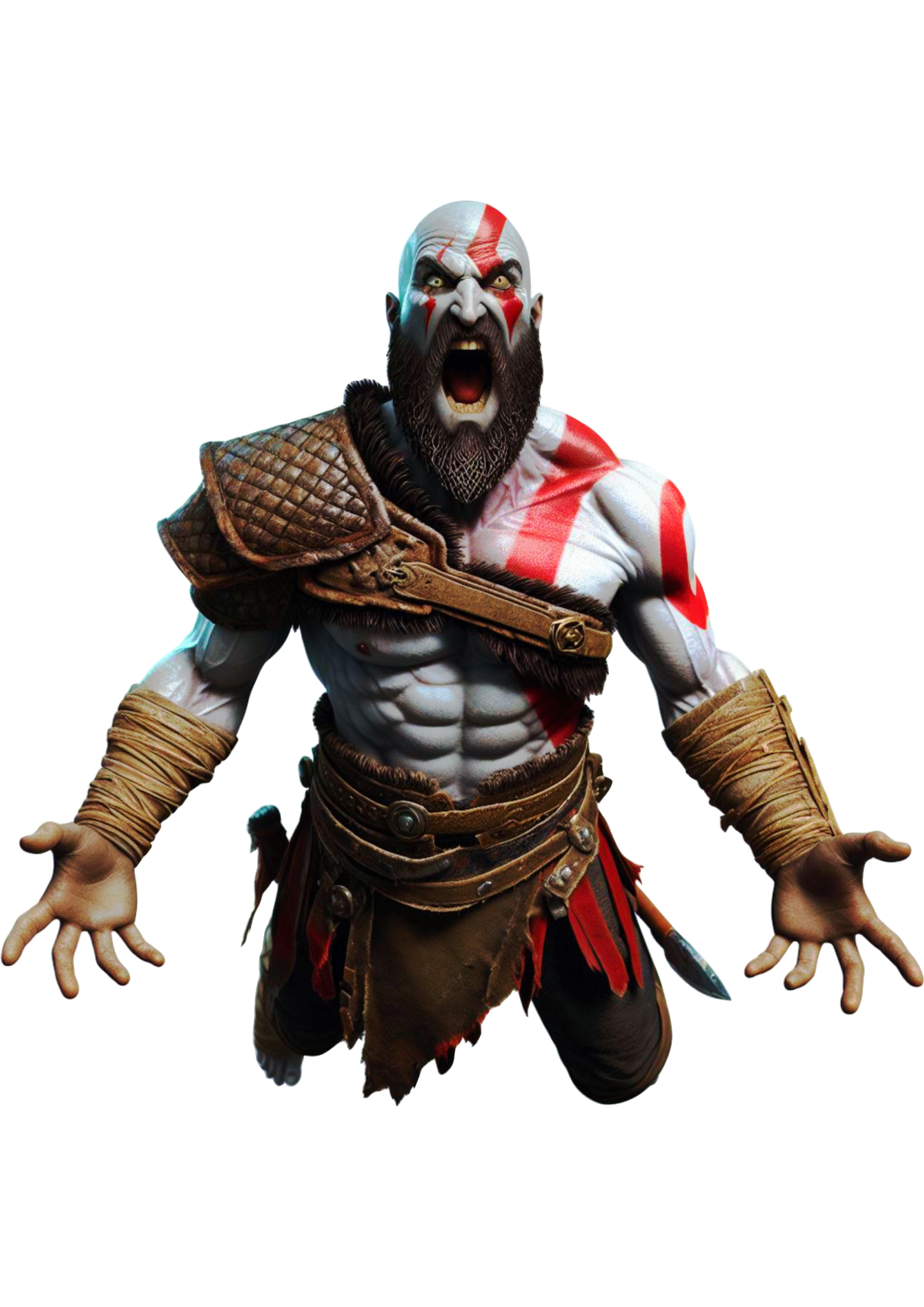 God of war png Kratos gritando novo game personagem fictício Sony ...