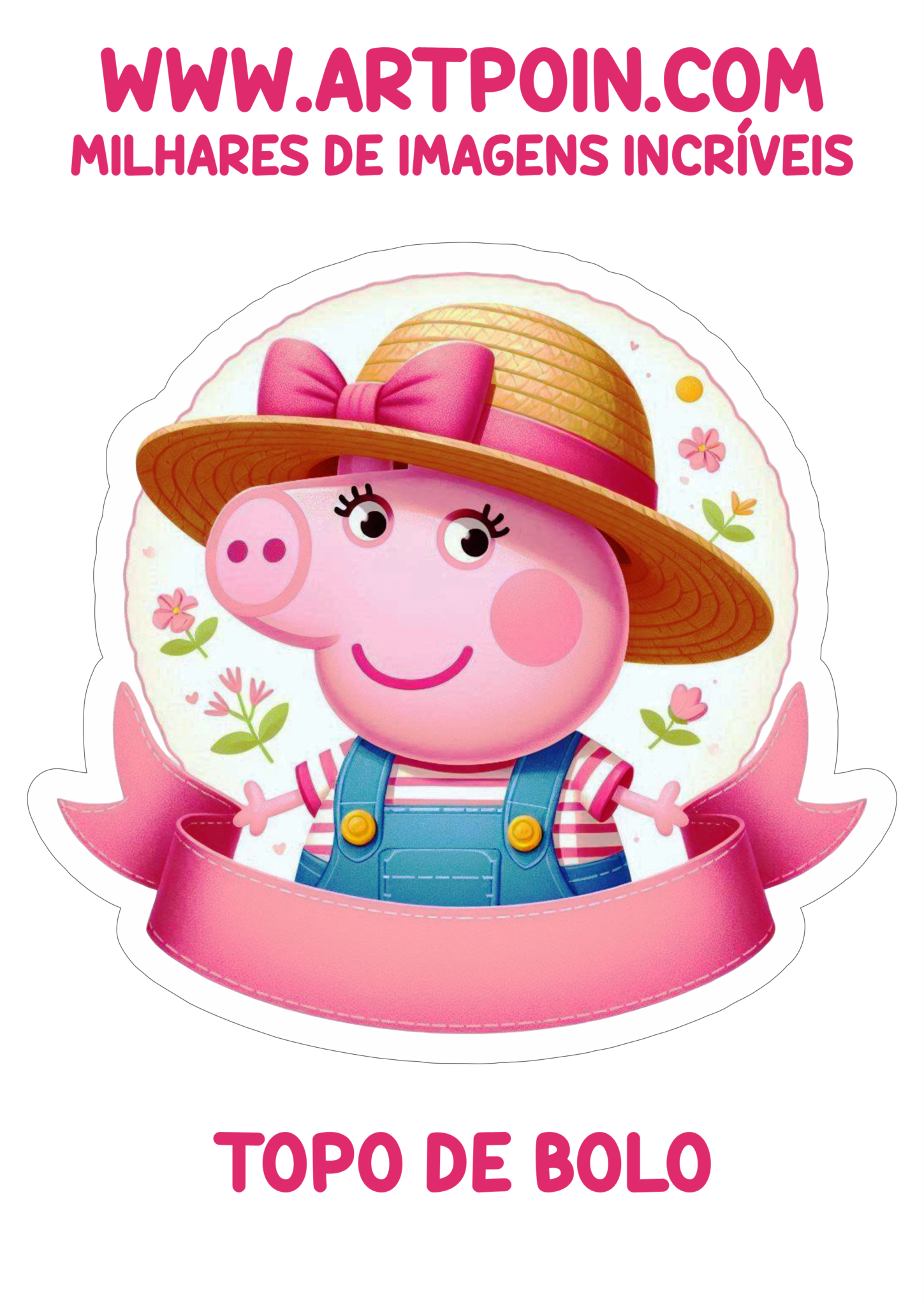 Peppa pig topo de bolo png