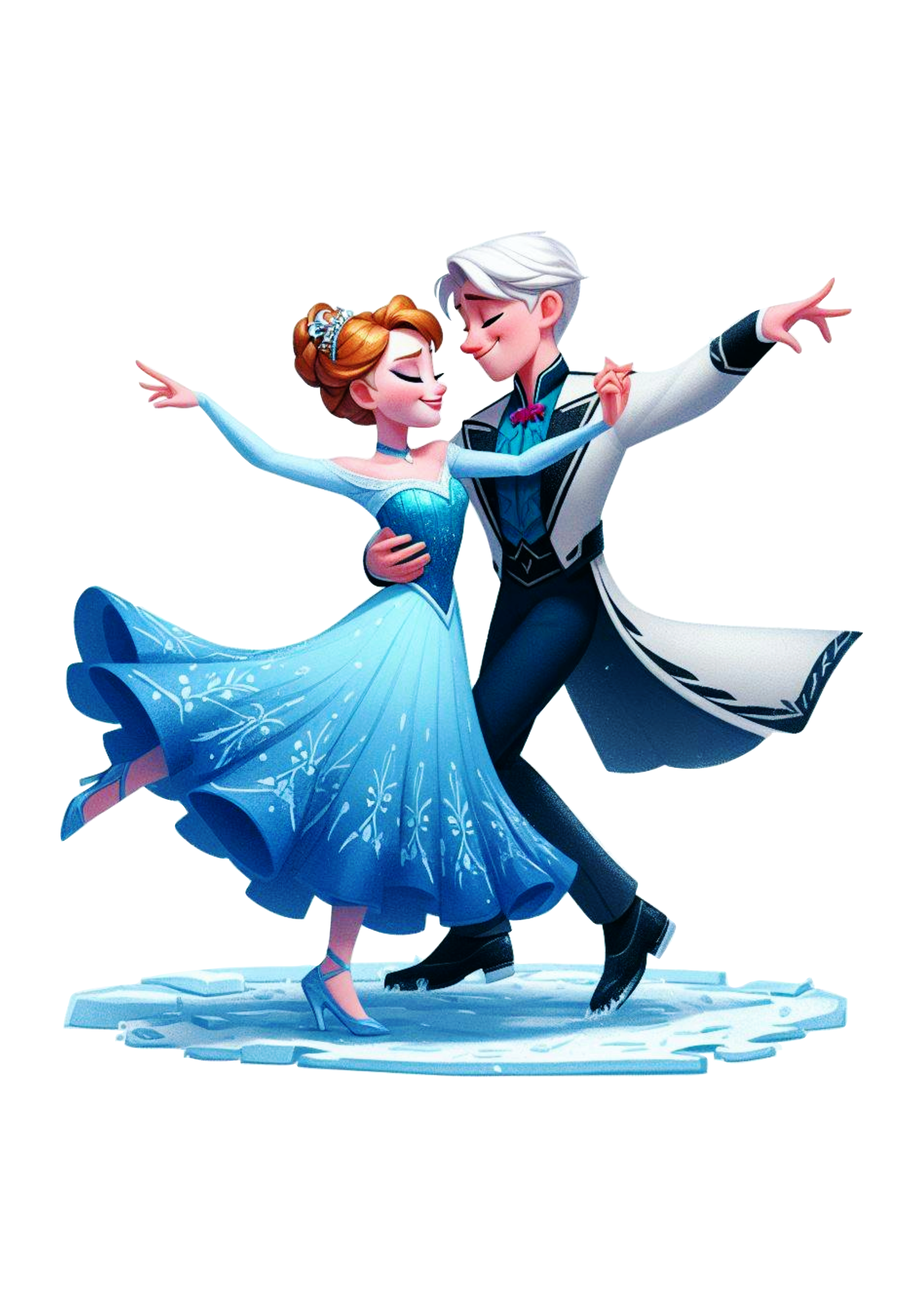 Frozen dançando com príncipe Disney png