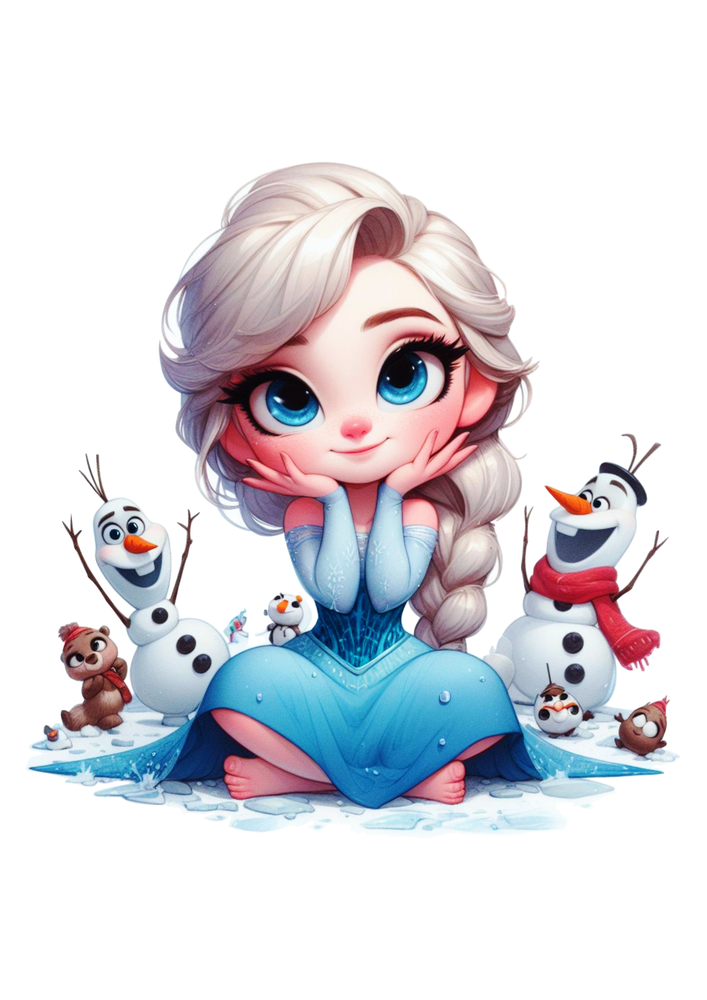 Frozen e Olaf animação infantil Disney png