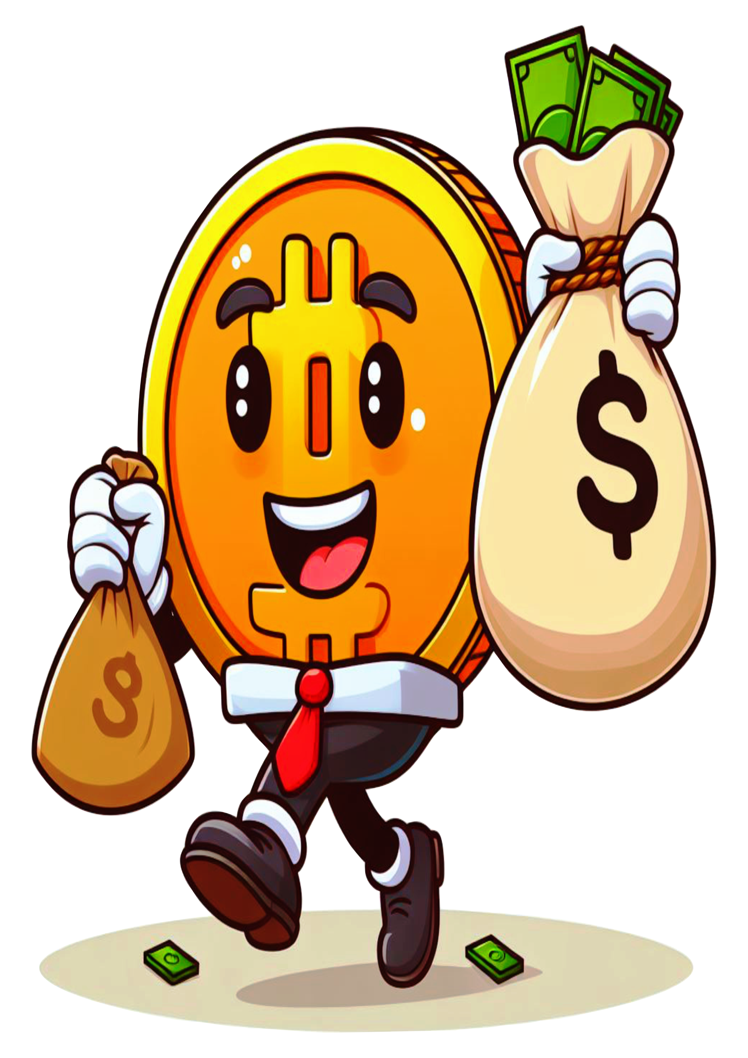 Bitcoin o dinheiro da internet e do futuro mascote desenho png