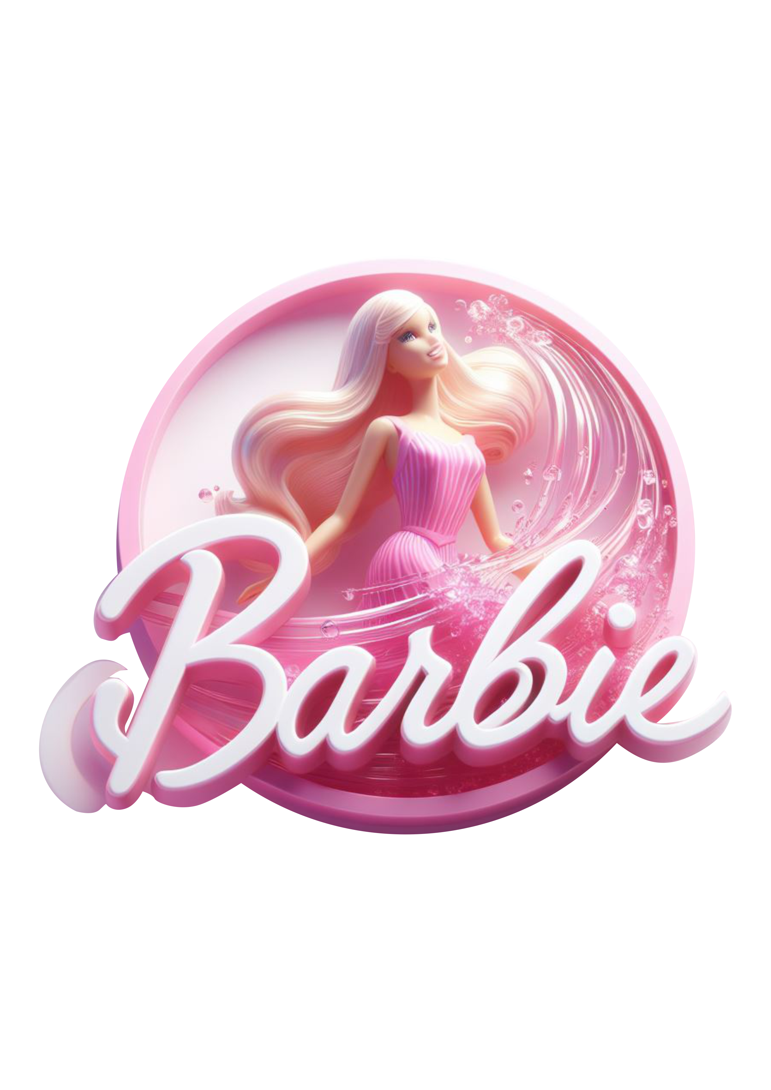 Boneca Barbie logo para designers png