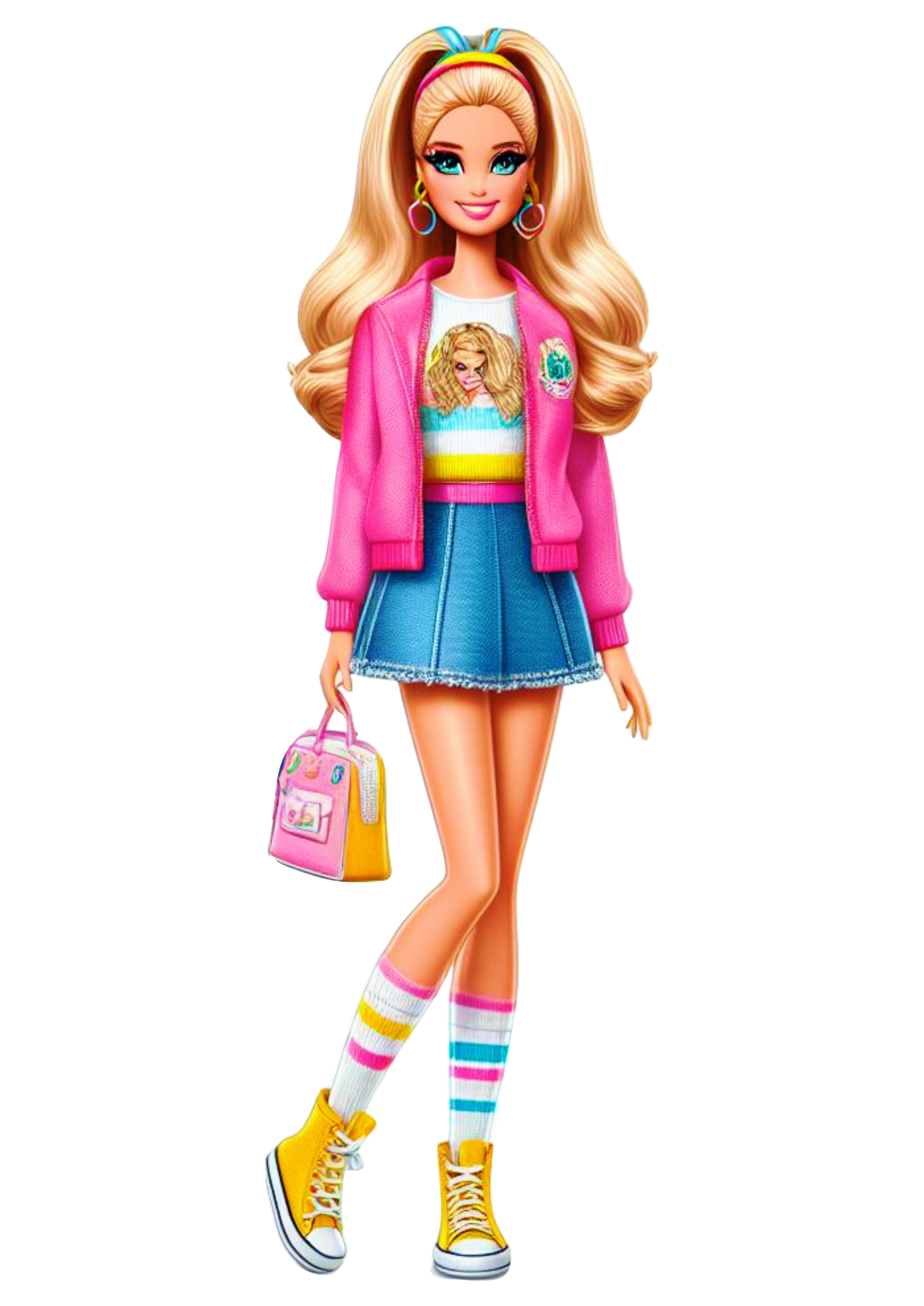 Boneca Barbie colegial png