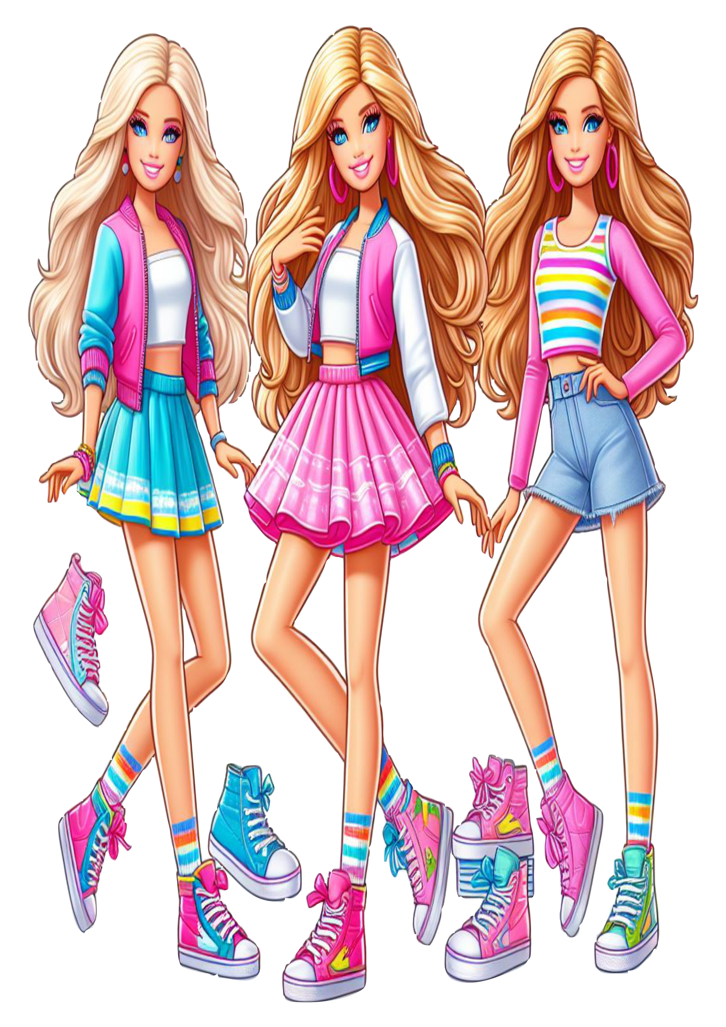 Barbie doll schoolgirl toy fashion png transparent background clipart