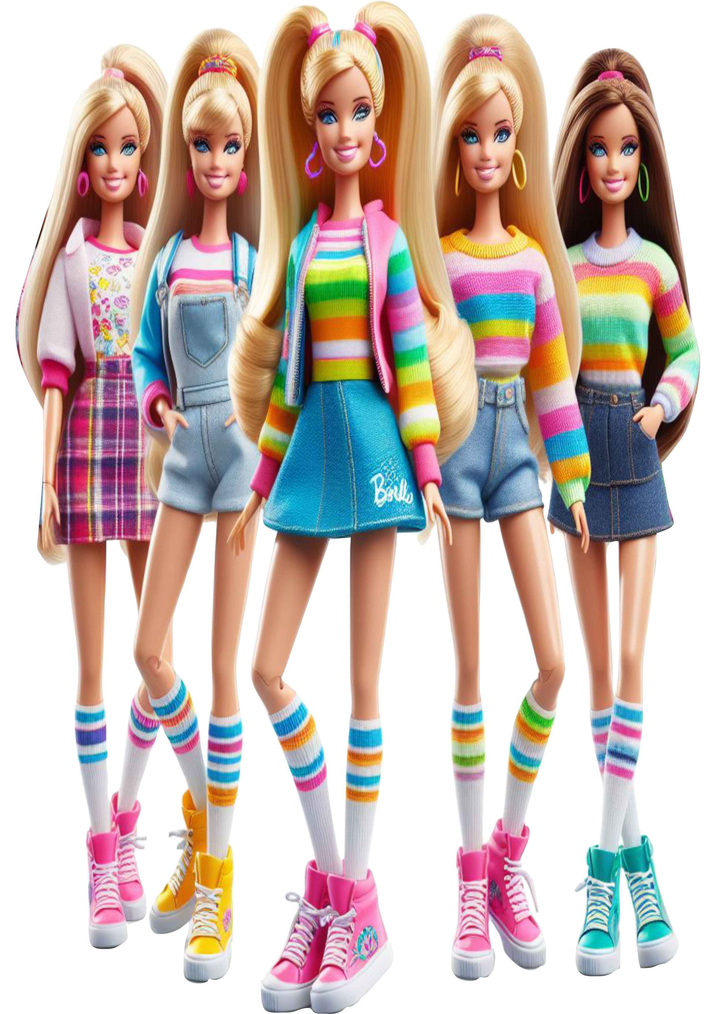 Barbie doll schoolgirl toy fashion png transparent background clipart illustration vector