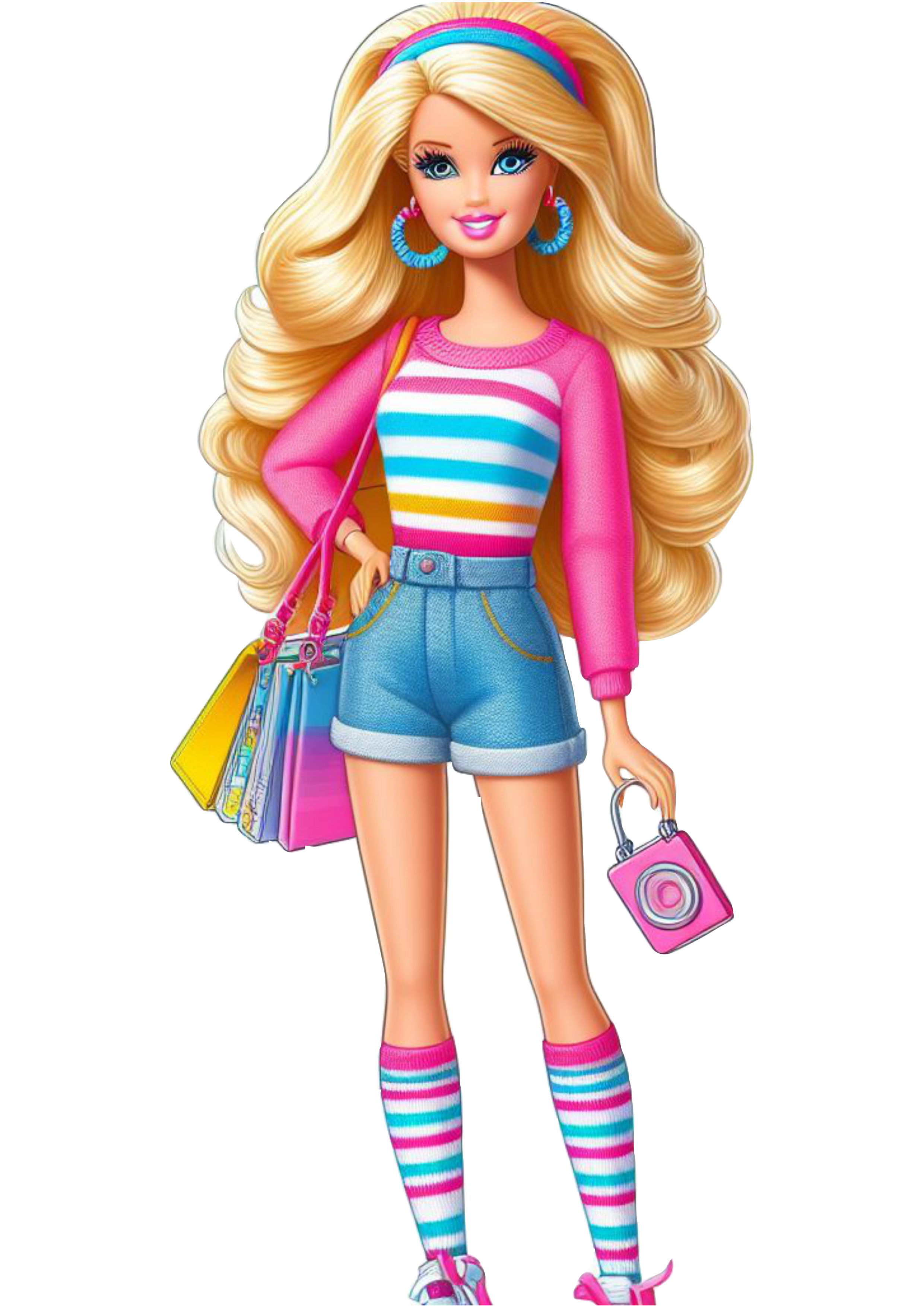 Barbie Student PNG Transparent Background clipart ilustration