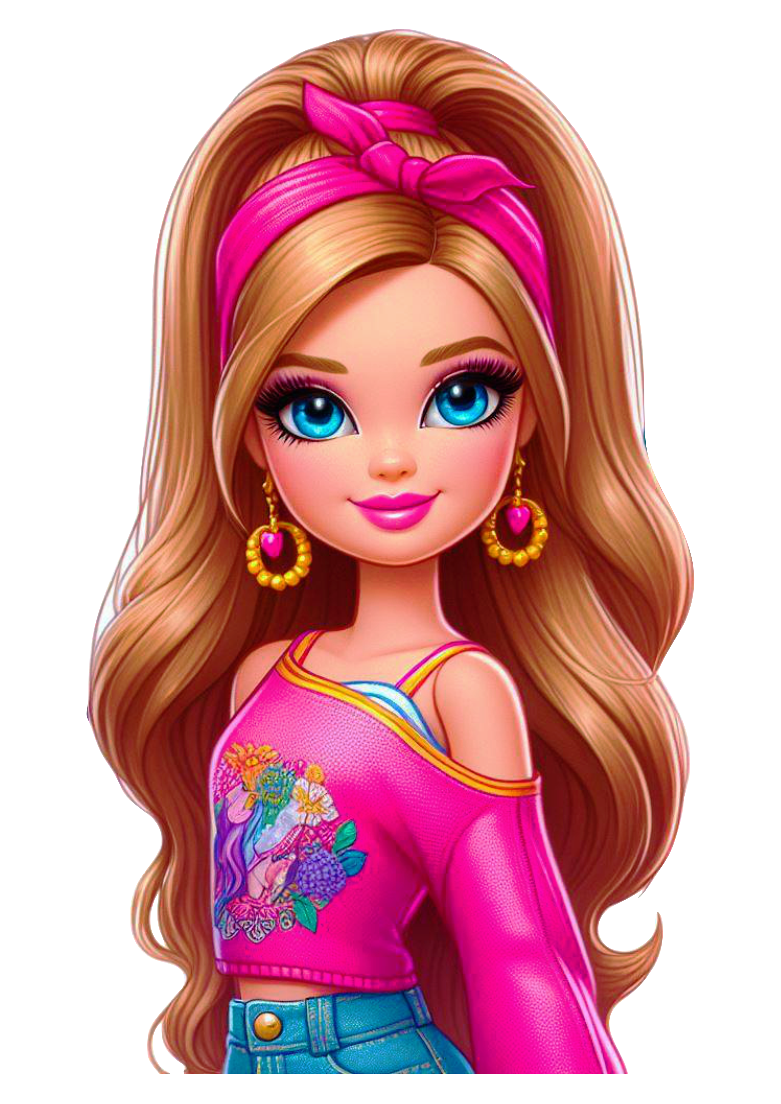 Imagens grátis boneca Barbie com fundo transparente png fashion adolescente