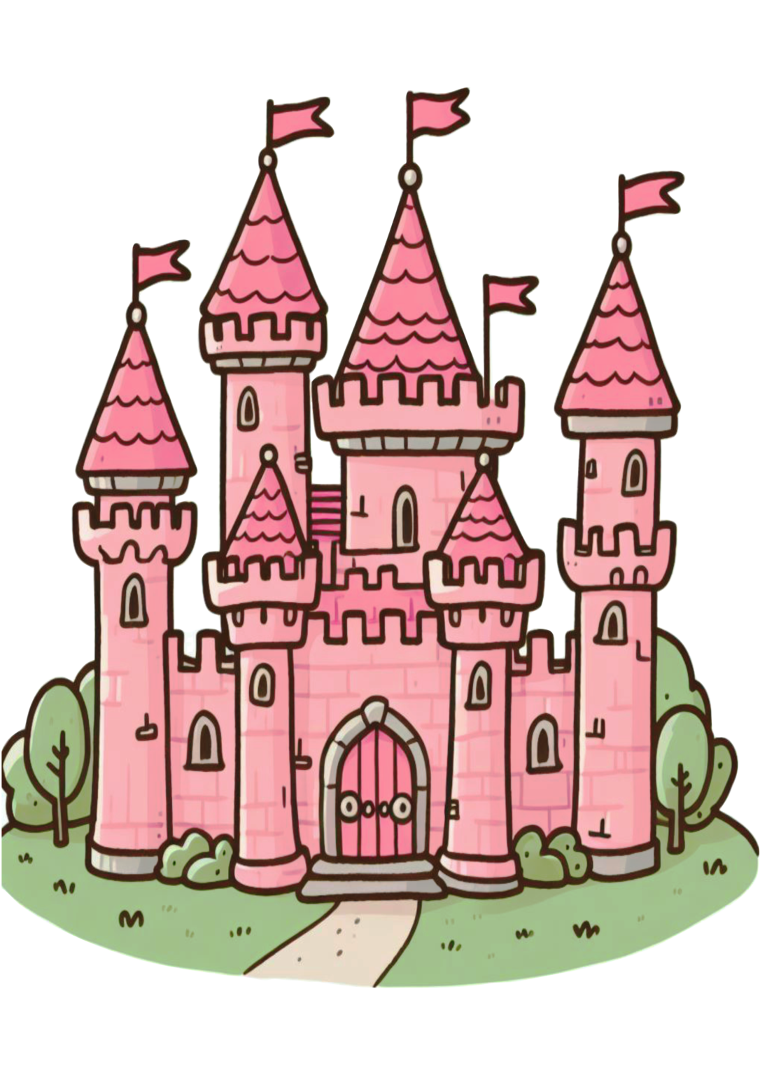 pink-princess-castle-png-color-drawing