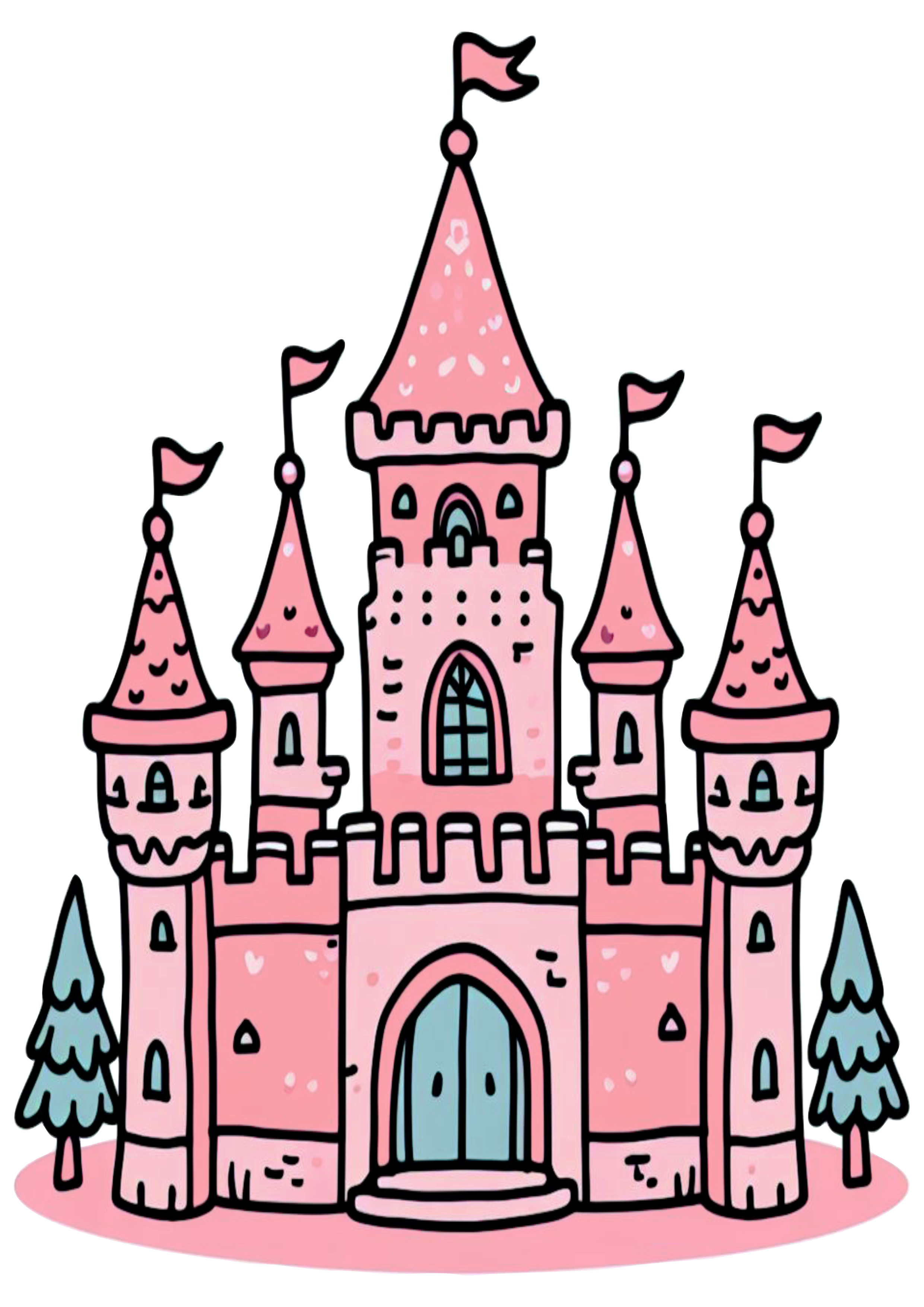 Pink Princess Castle png images