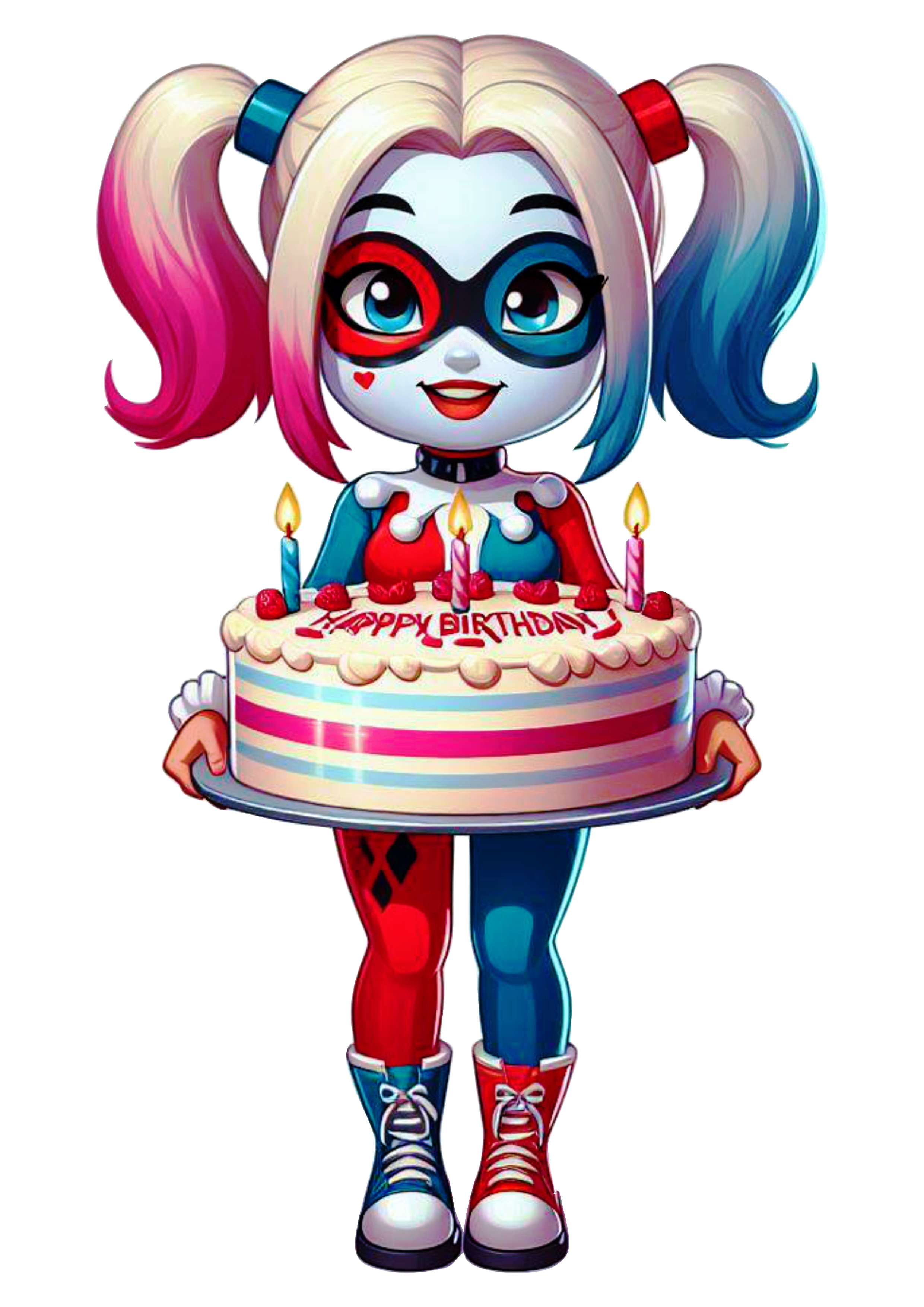 Harley Quinn png cartoon image pack birthday cake