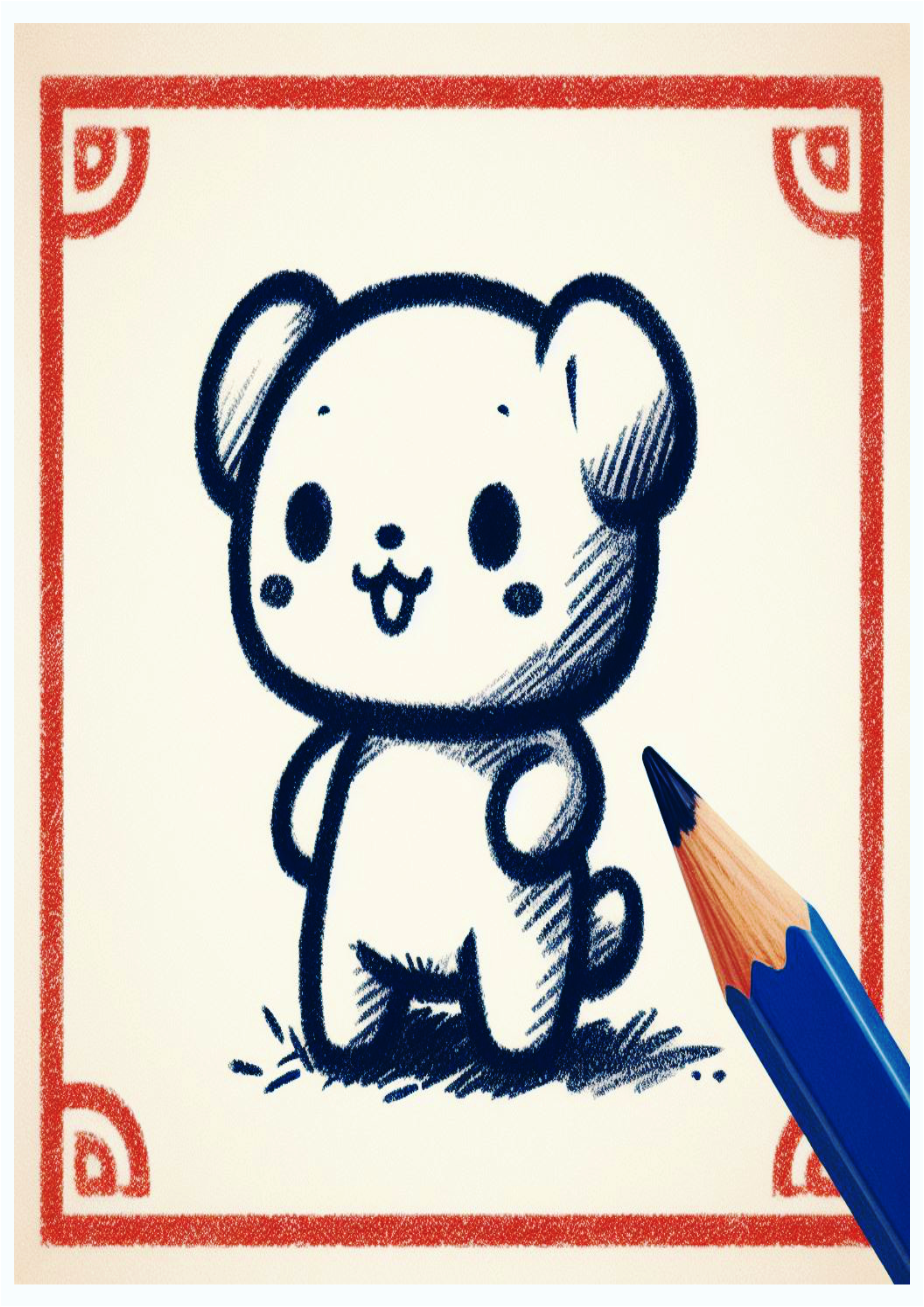 Simple drawing for beginners cute teddy bear png