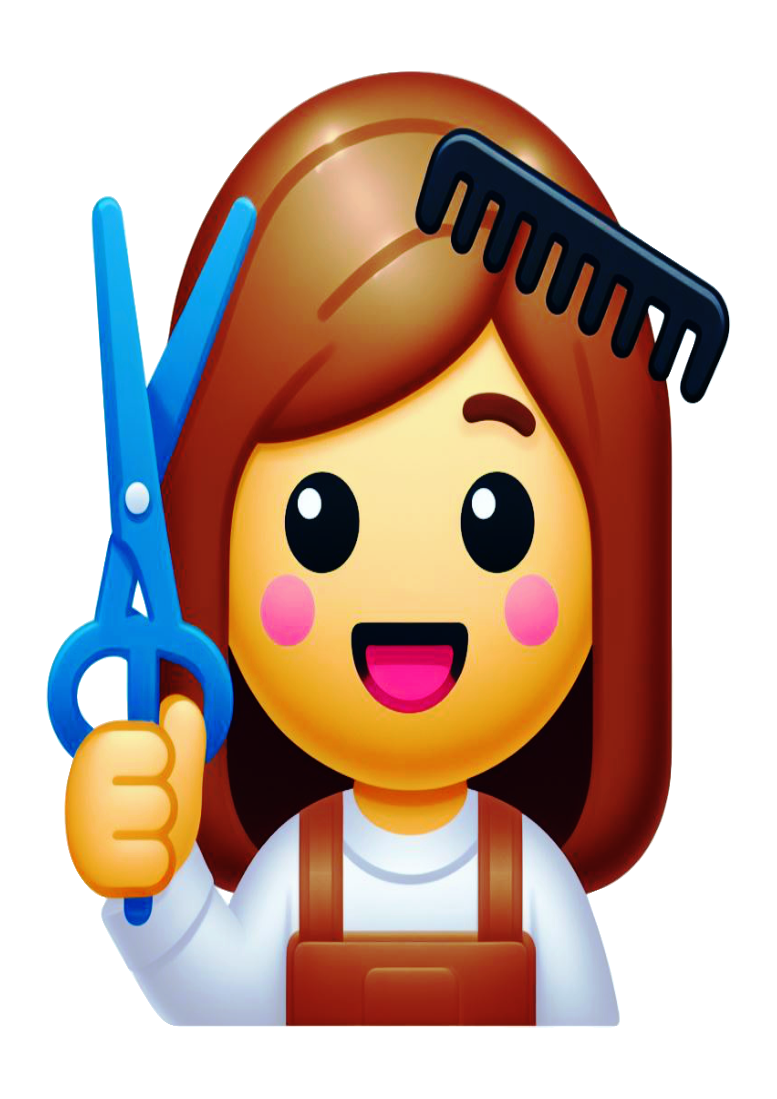 Emoji salão de beleza cabelereira png figurinha para whatsapp corte de cabelo artes gráficas design