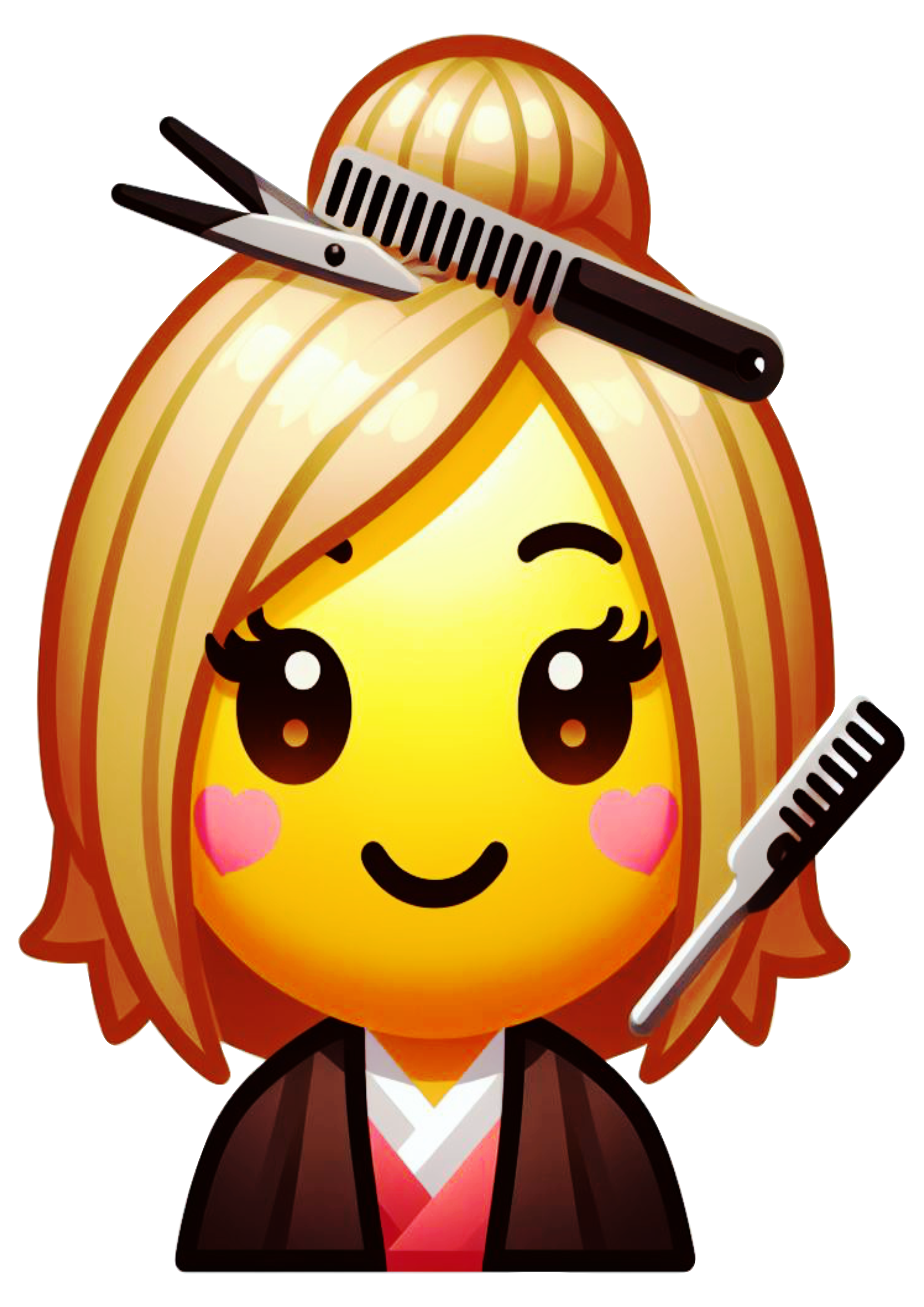 Figurinhas engraçadas cabelereira emojis para whatsapp facebook png