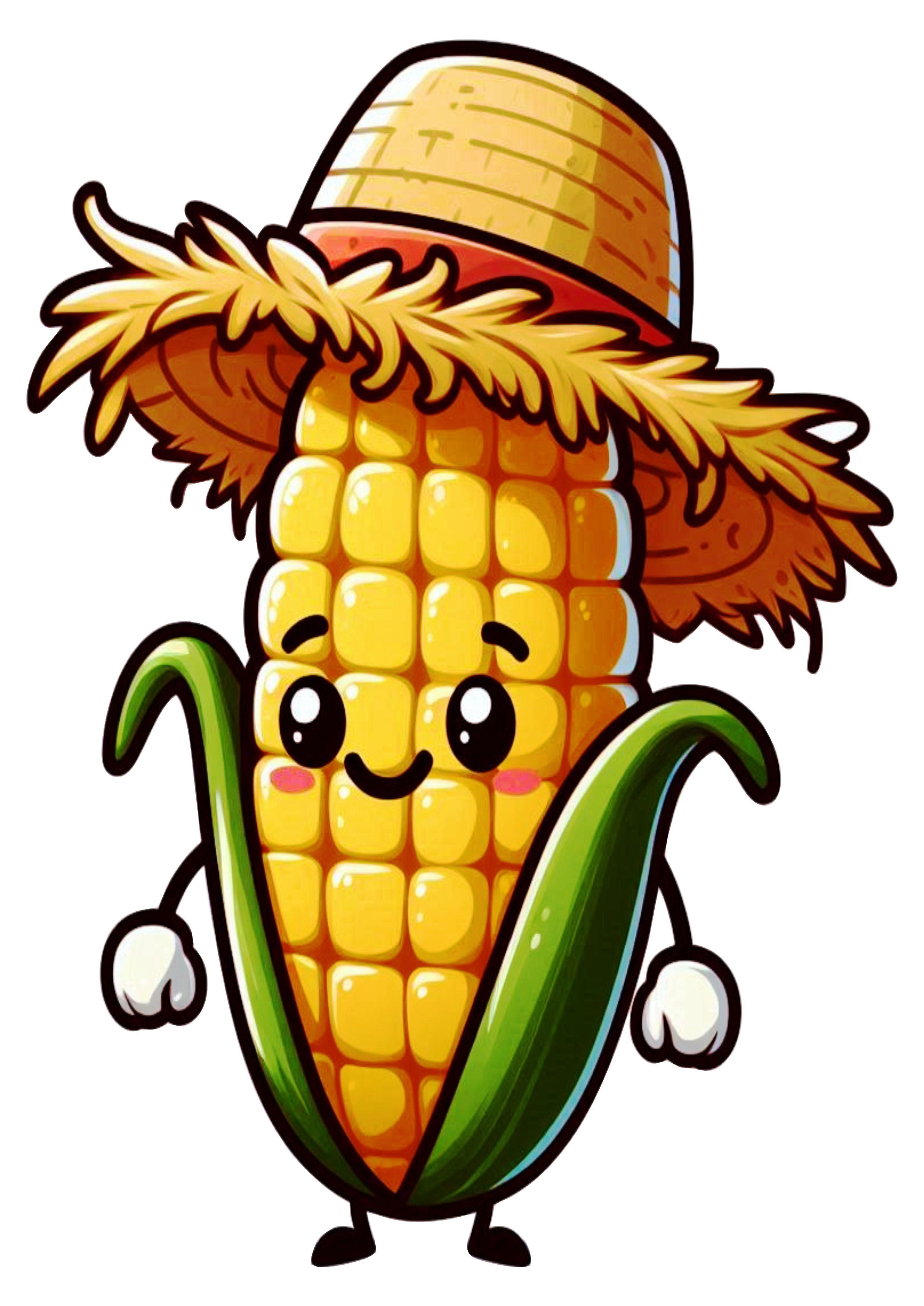 Imagens de festa junina png espiga de milho com chapéu de palha
