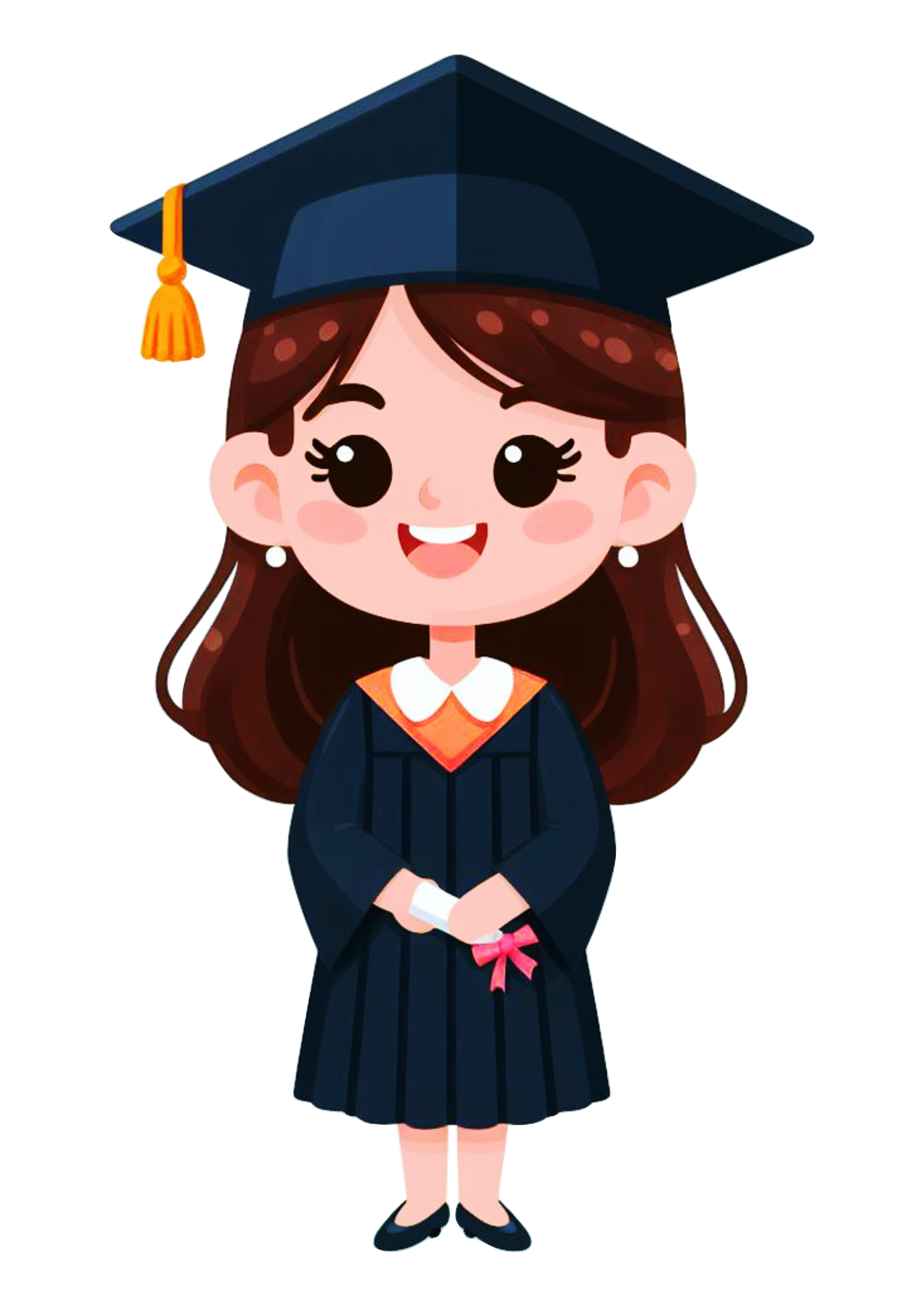 Girl with graduation outfit png images
