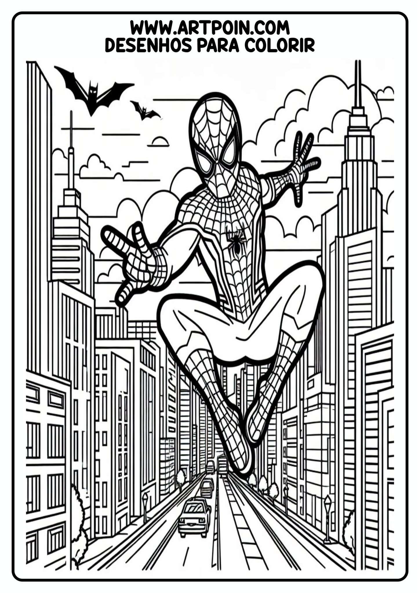 Desenho Para Colorir Homem Aranha Artes Visuais Png