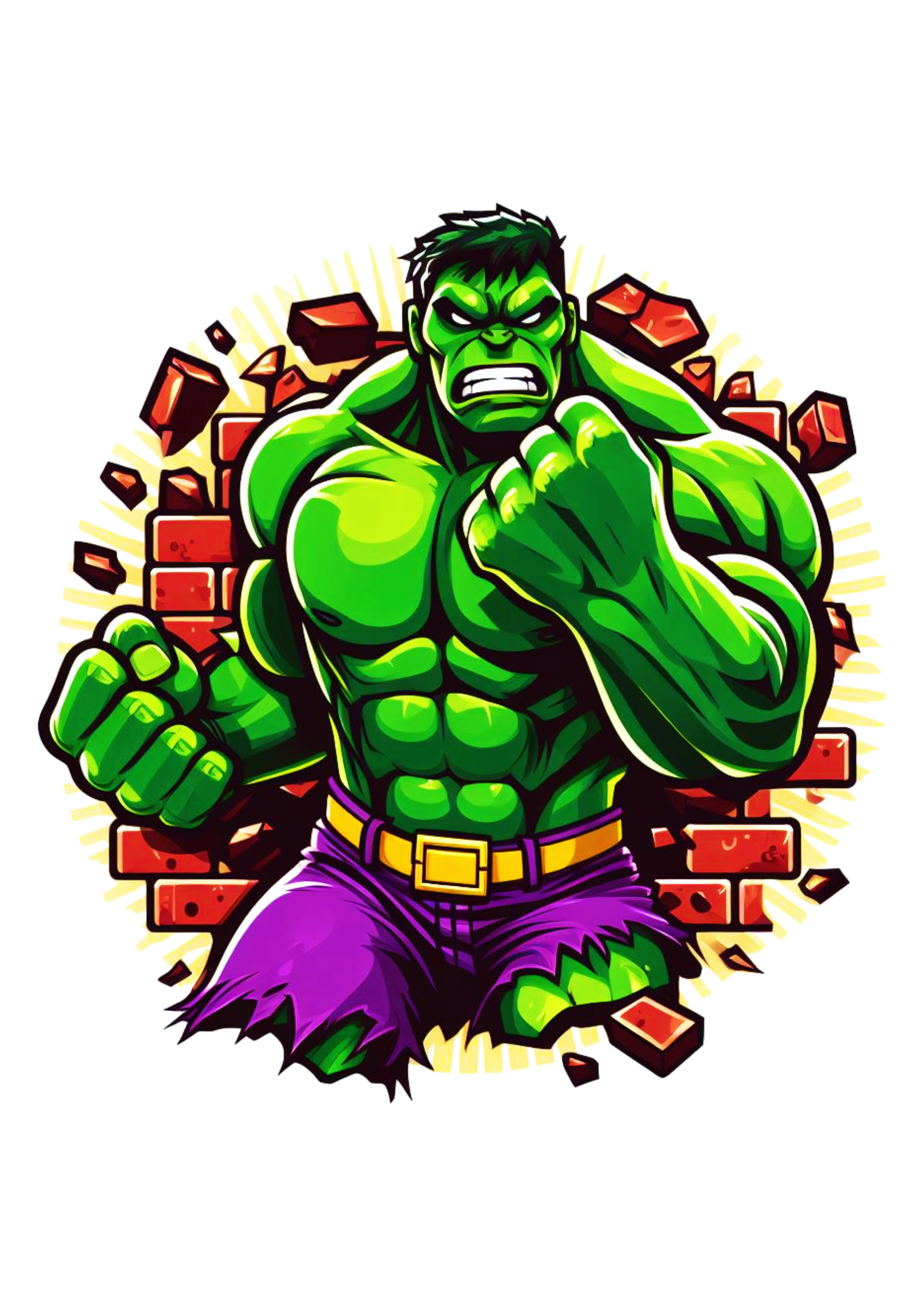 Hulk ilustração para estampa de camiseta png