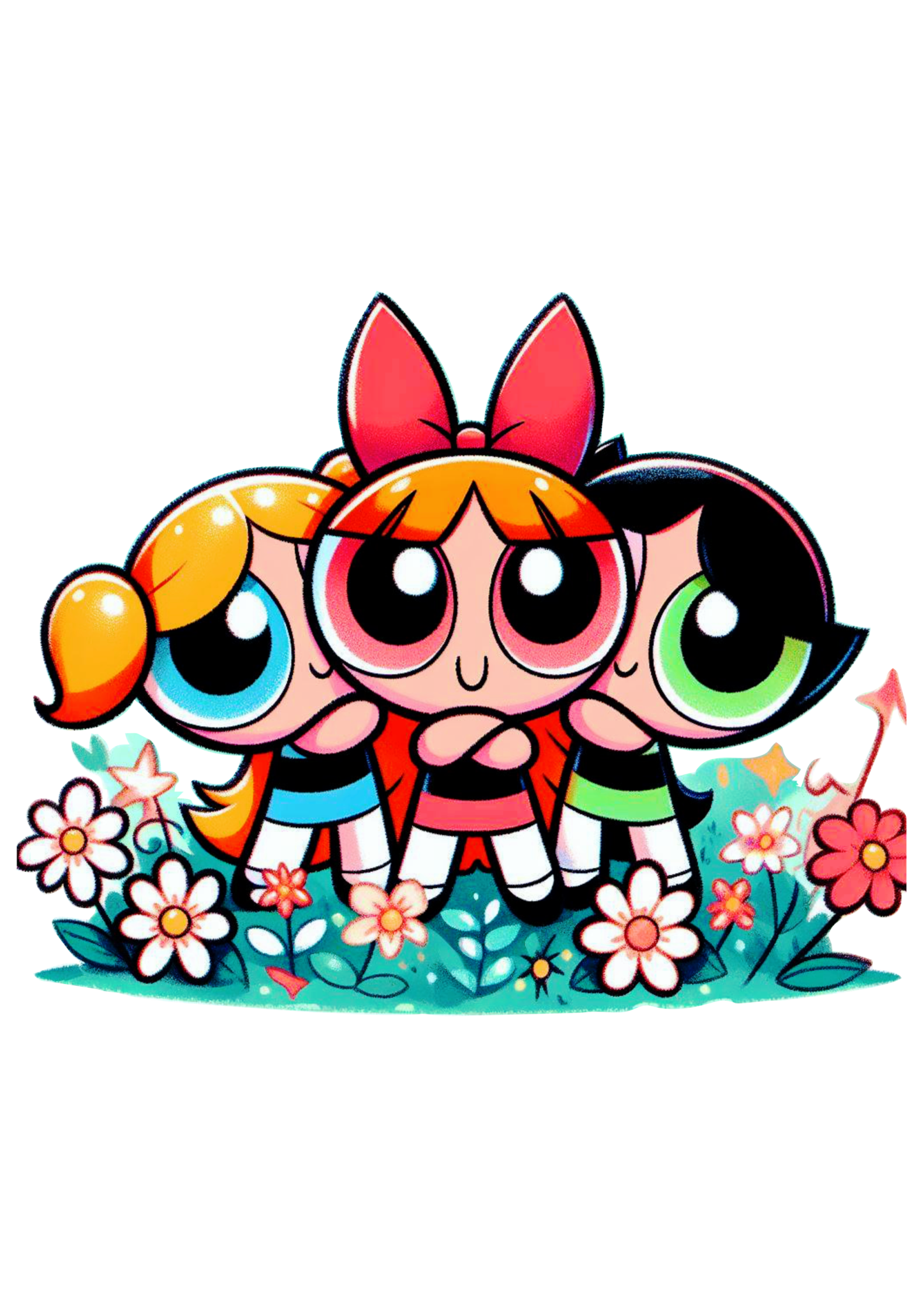 The powerpuff girls png images blossom bubbles and buttercup cartoon
