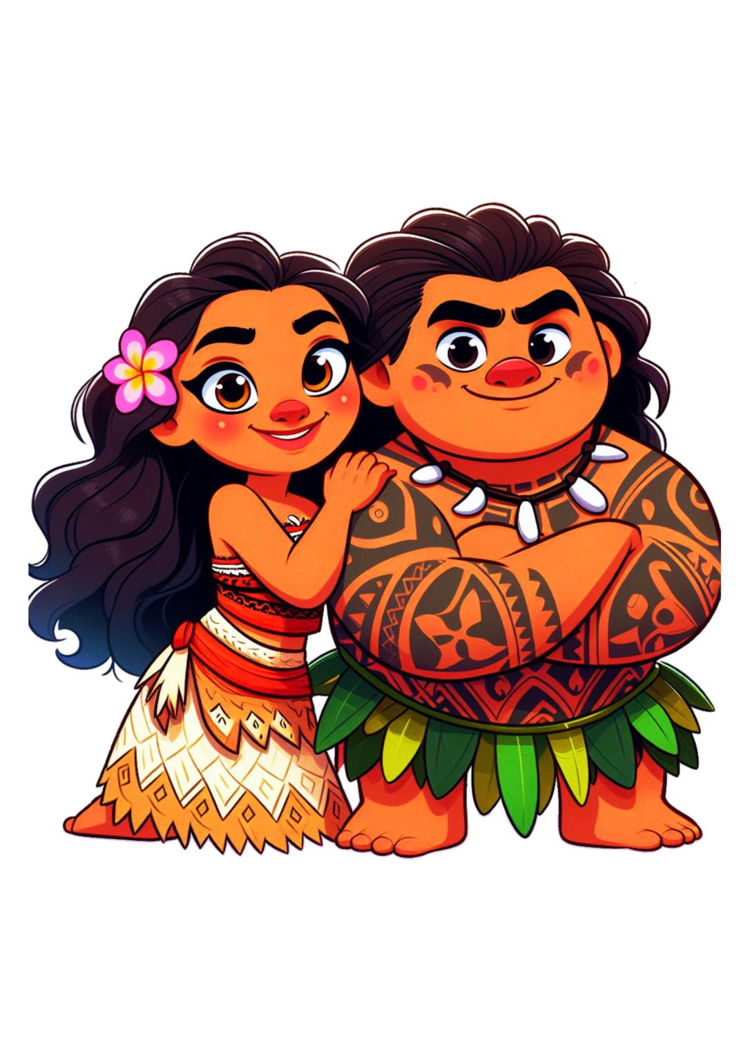 Moana and Maui Simple Drawing Disney Characters Children’s Animation ...