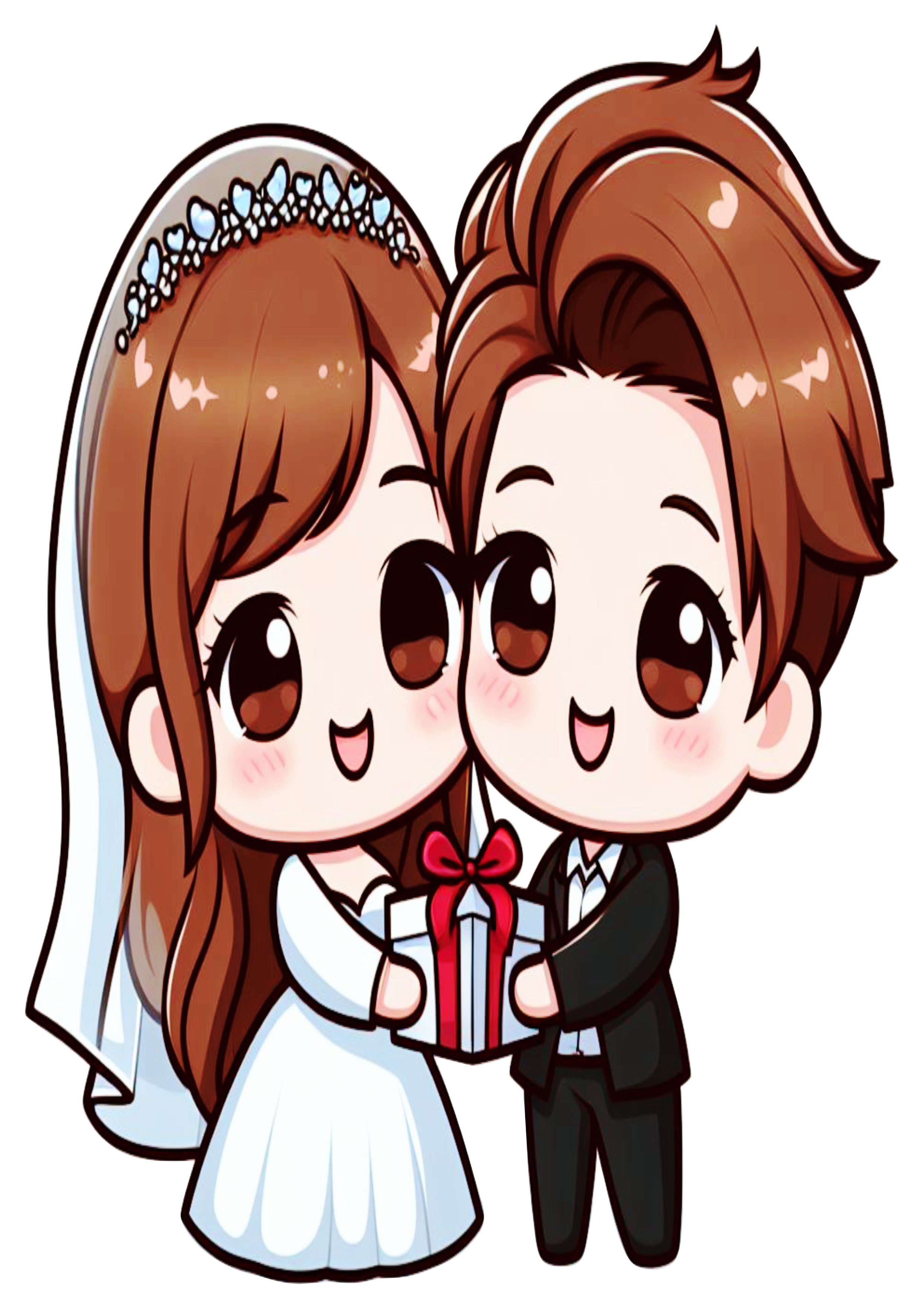Wedding drawing illustration bride and groom png image