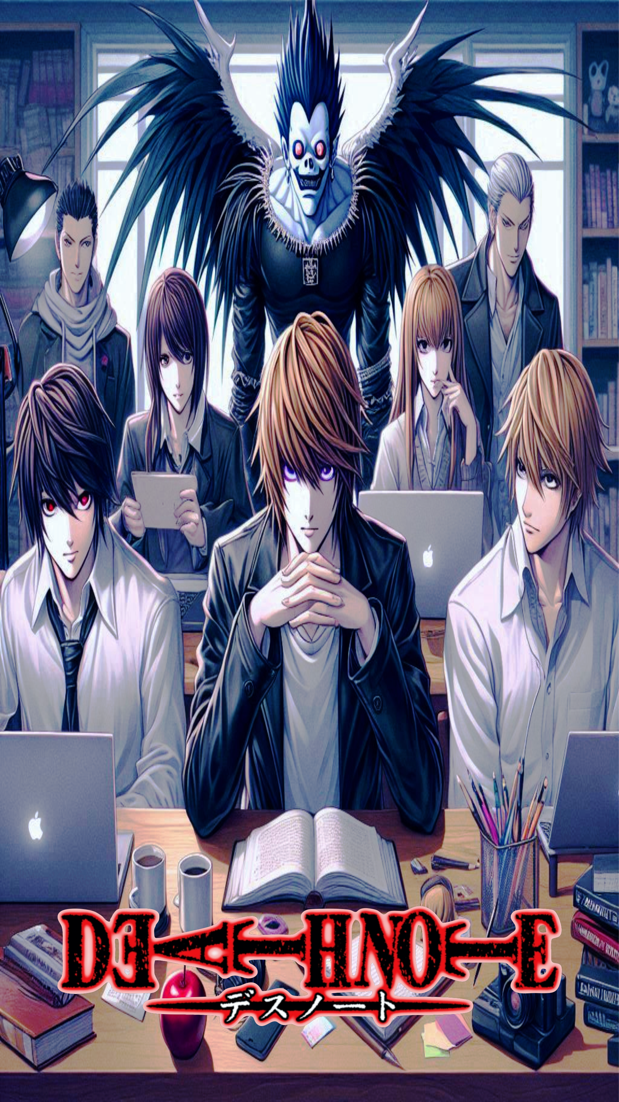 Wallpaper para celular anime Death note free download Shinigami png