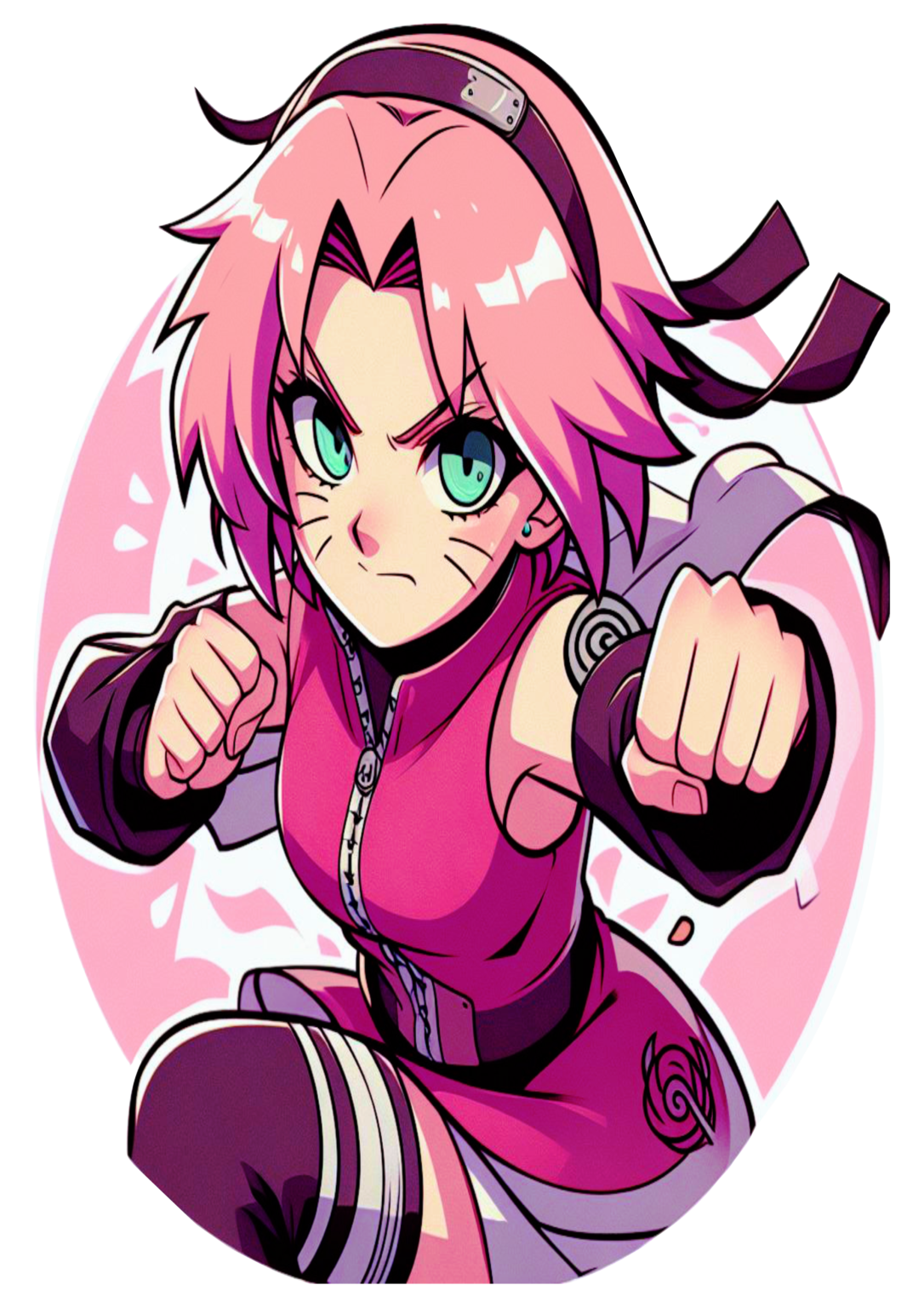 Personagens Naruto Sakura Haruno anime japonês fundo transparente ...