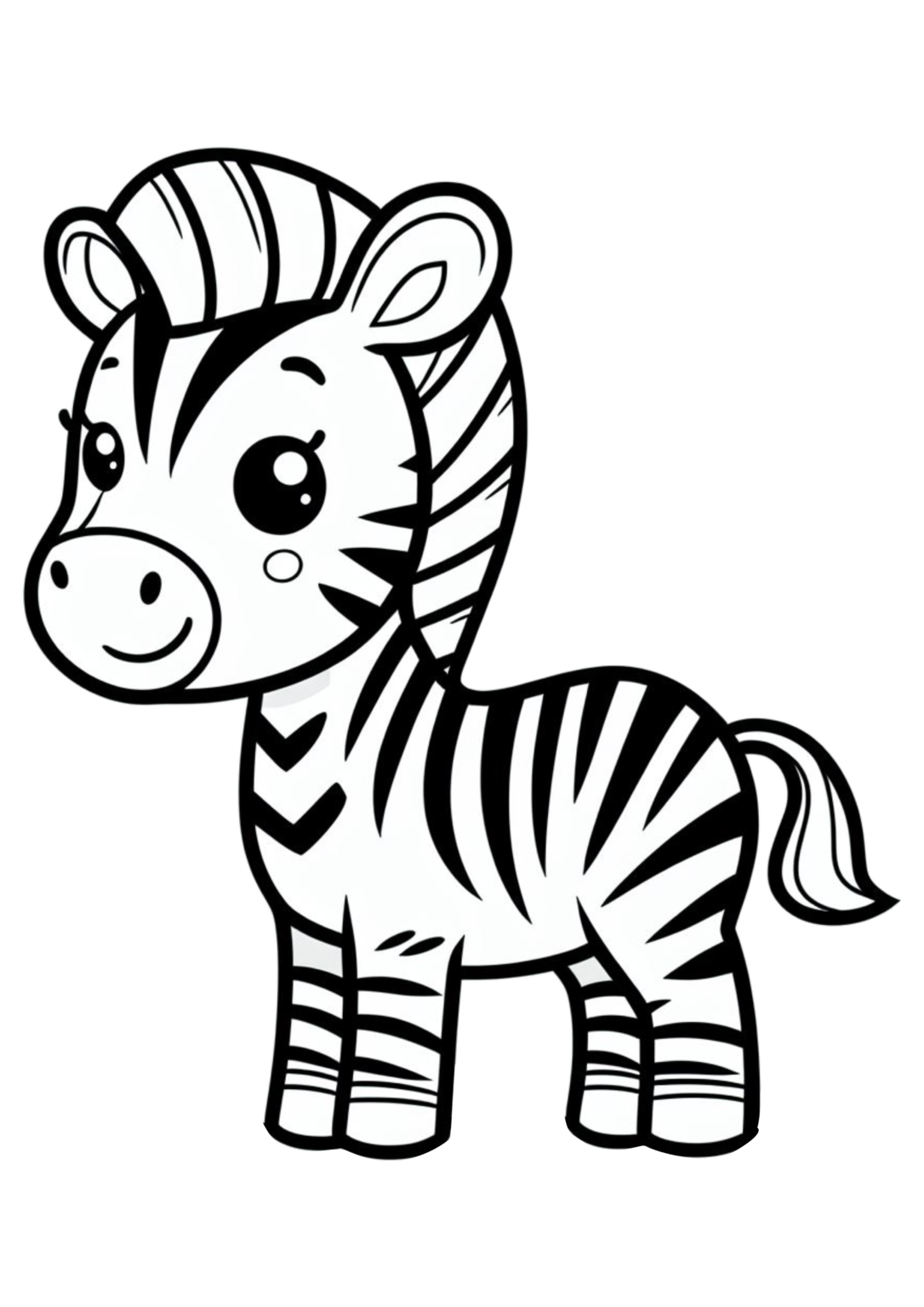 Zebra fofinha png desenho simples