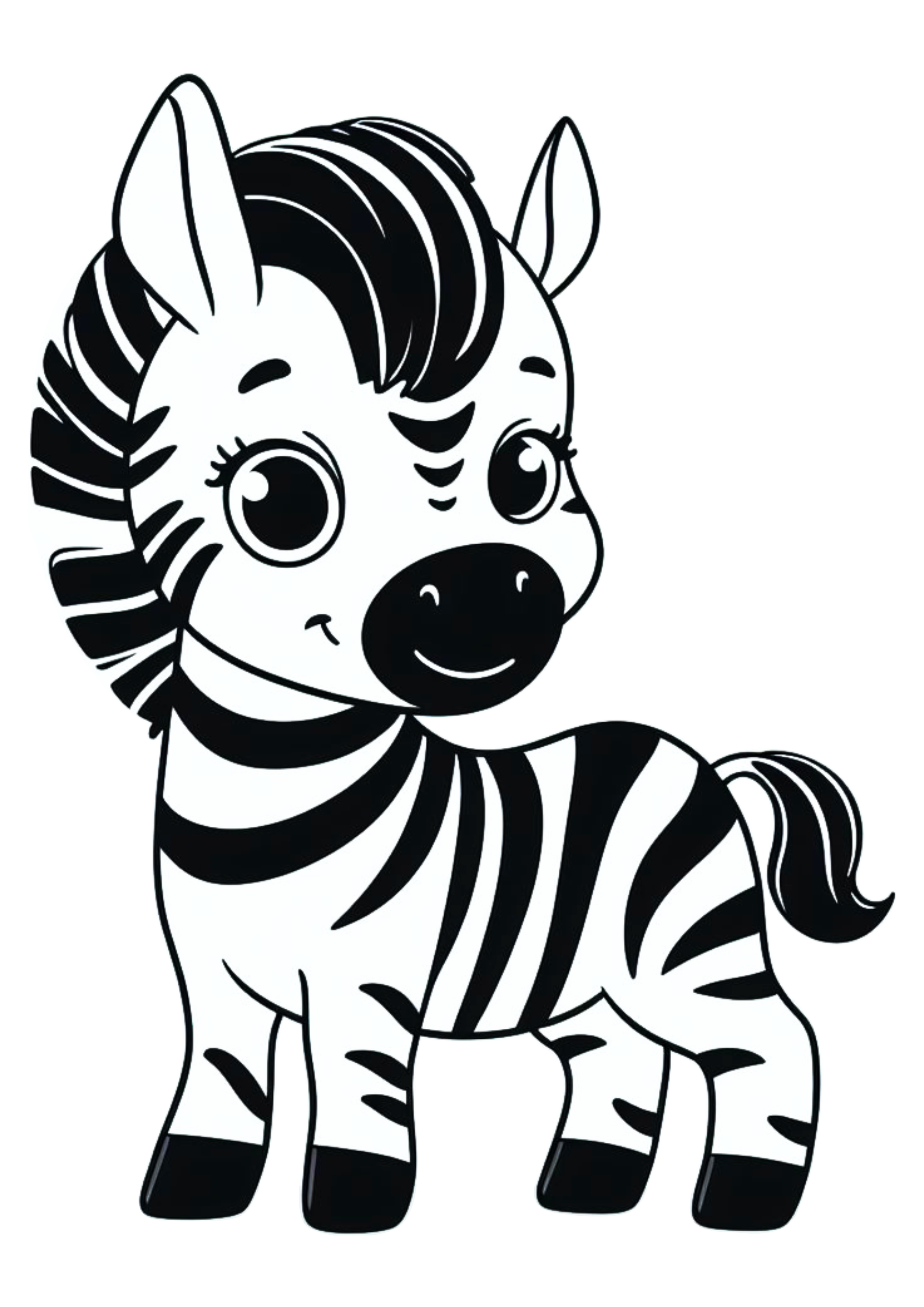 Zebra fofinha png desenho simples safari de animais