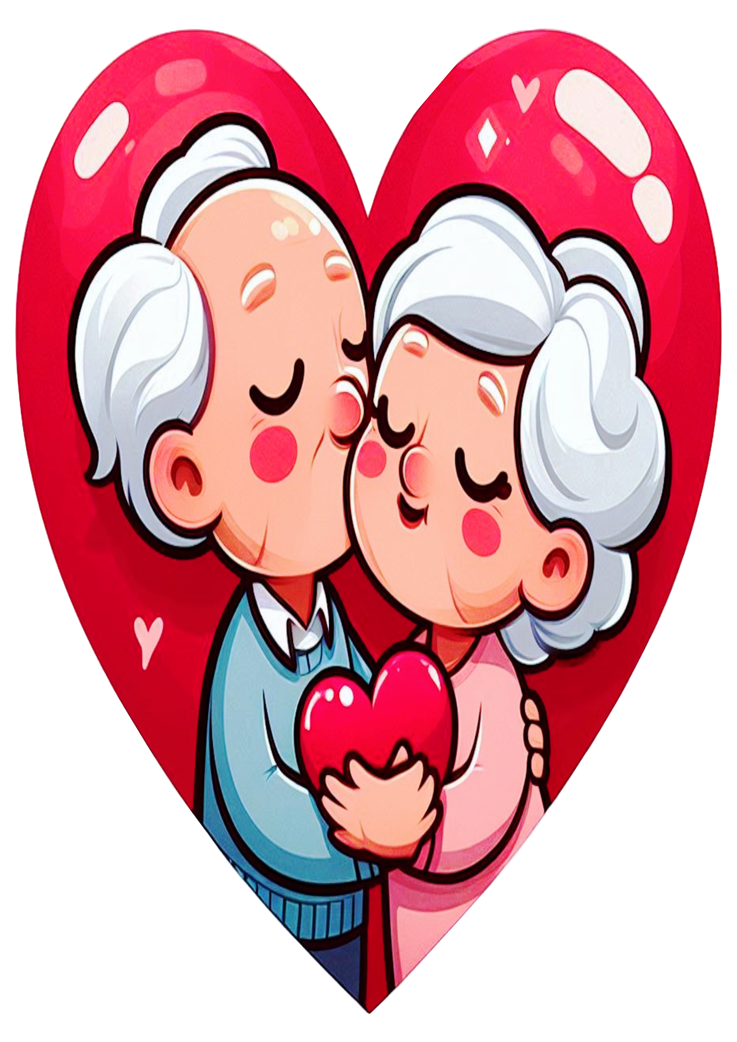 Coração casal apaixonado idosos png eterno namorados beijo romance amor pra vida toda experiência