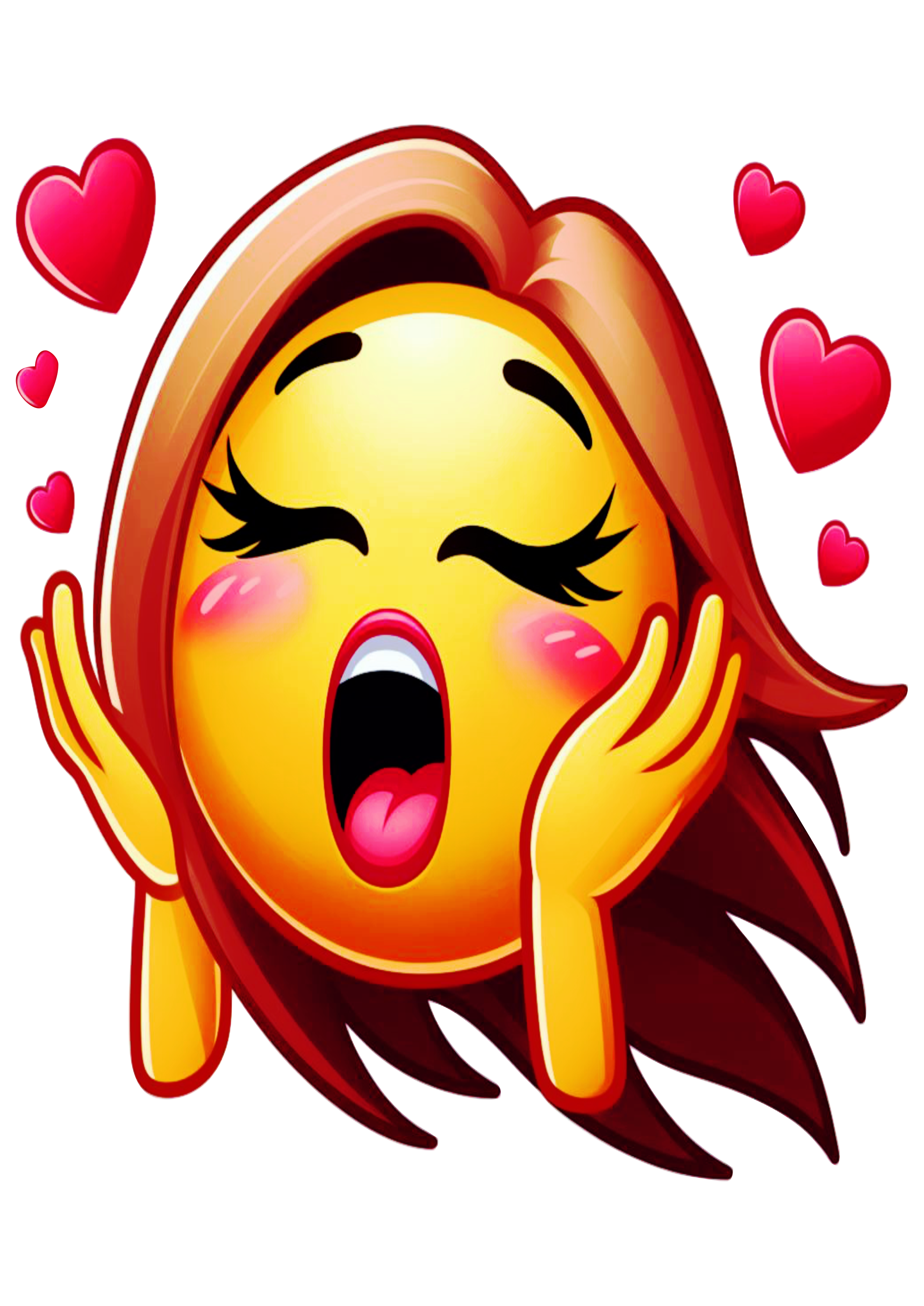 Emoji para o dia dos namorados mulher apaixonada png